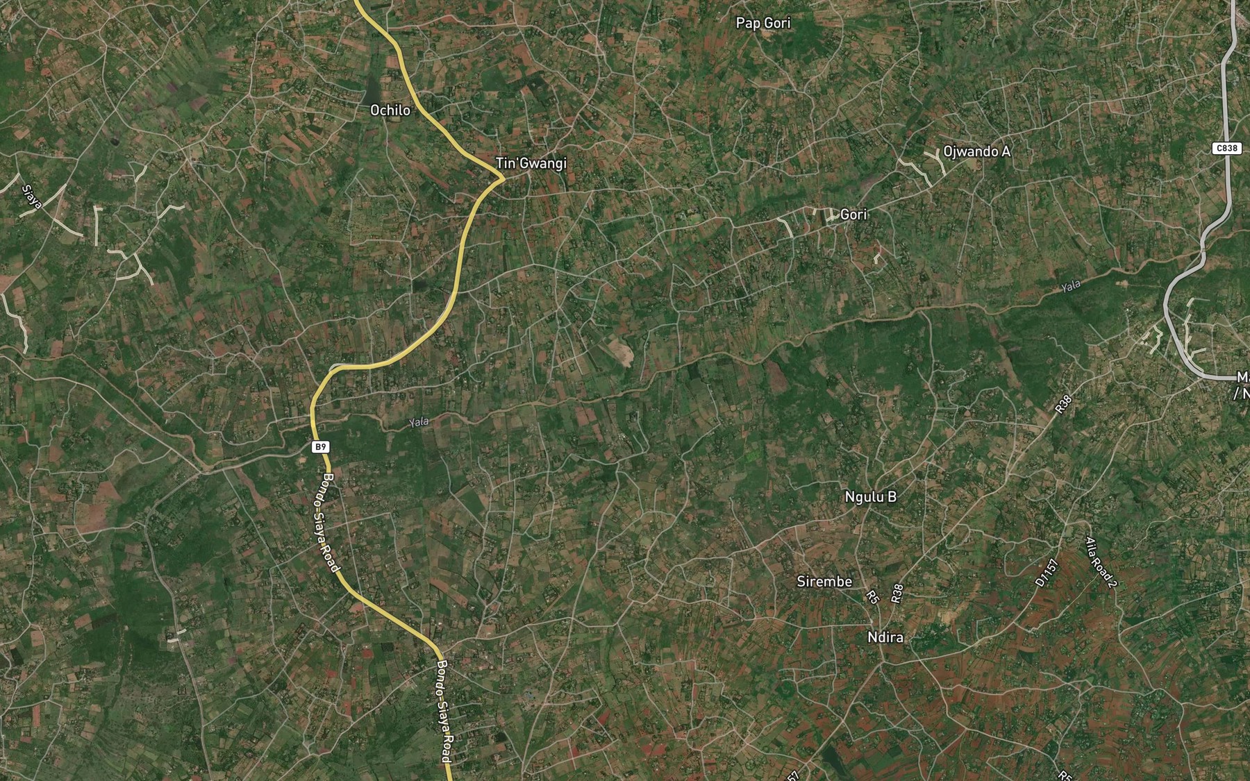 Satellite map of the Waulala