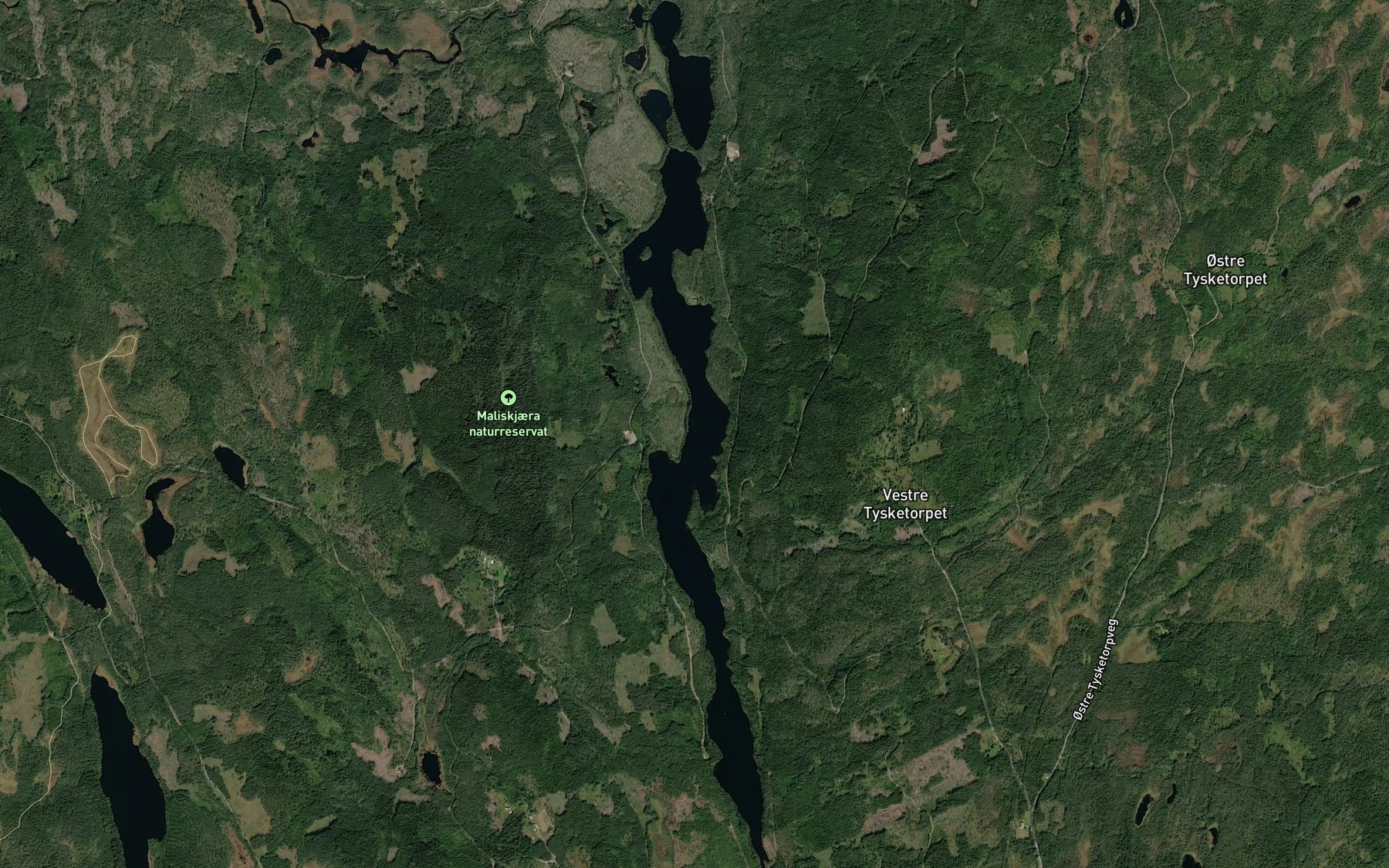 Satellite map of the Kjerringtjennet