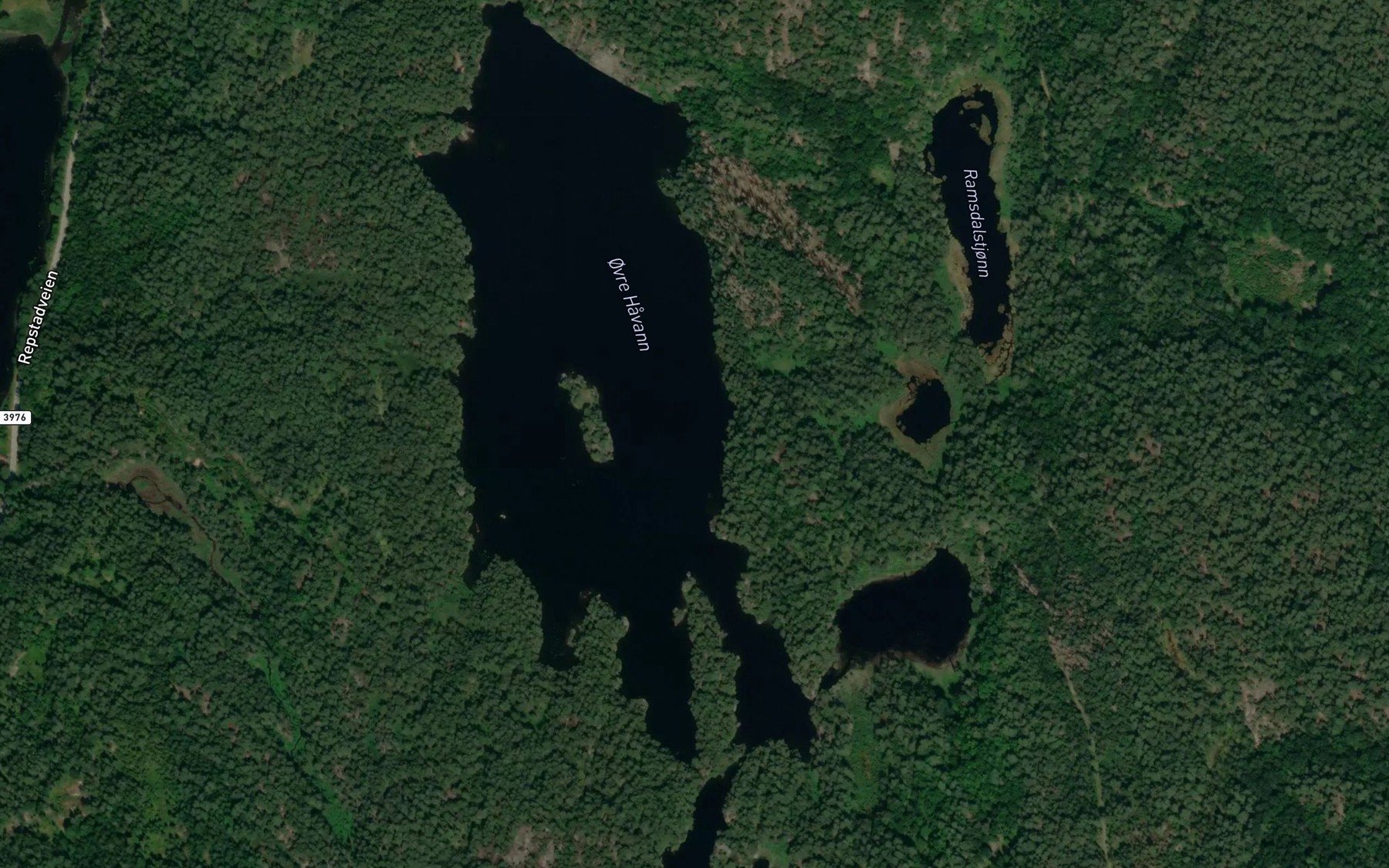 Satellite map of the Ovre Havann