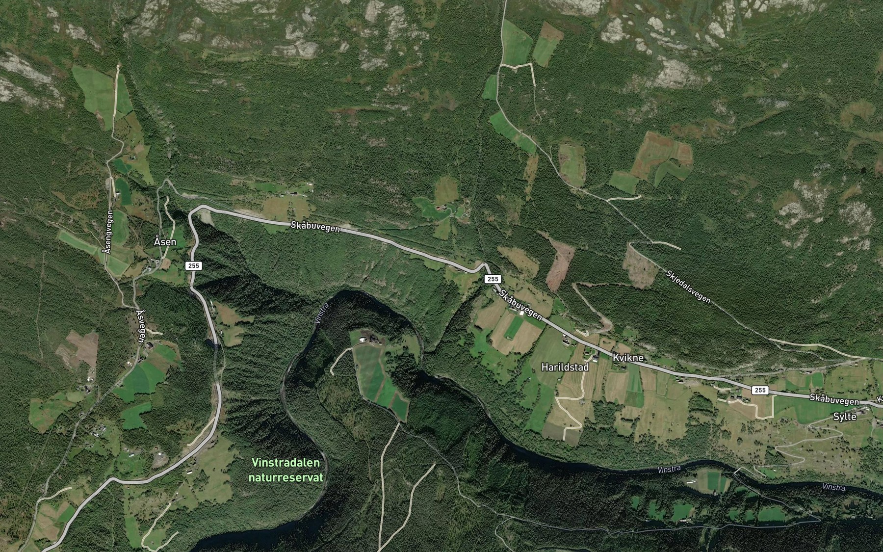Satellite map of the Angstadbekken