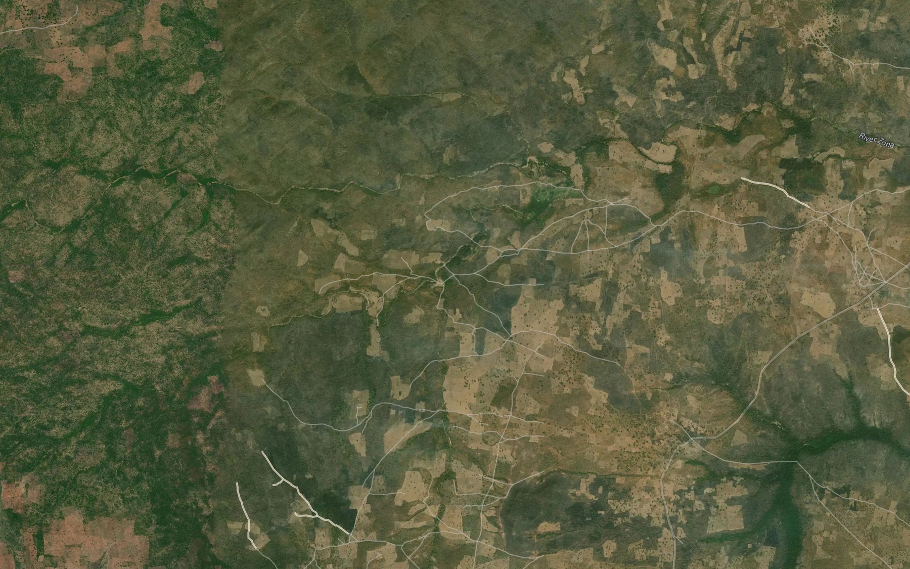 Satellite map of the River Iten