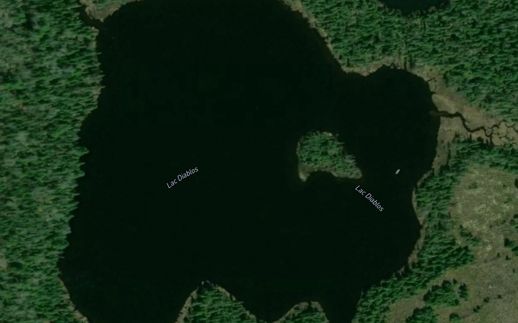Satellite map of the Lac Diablos
