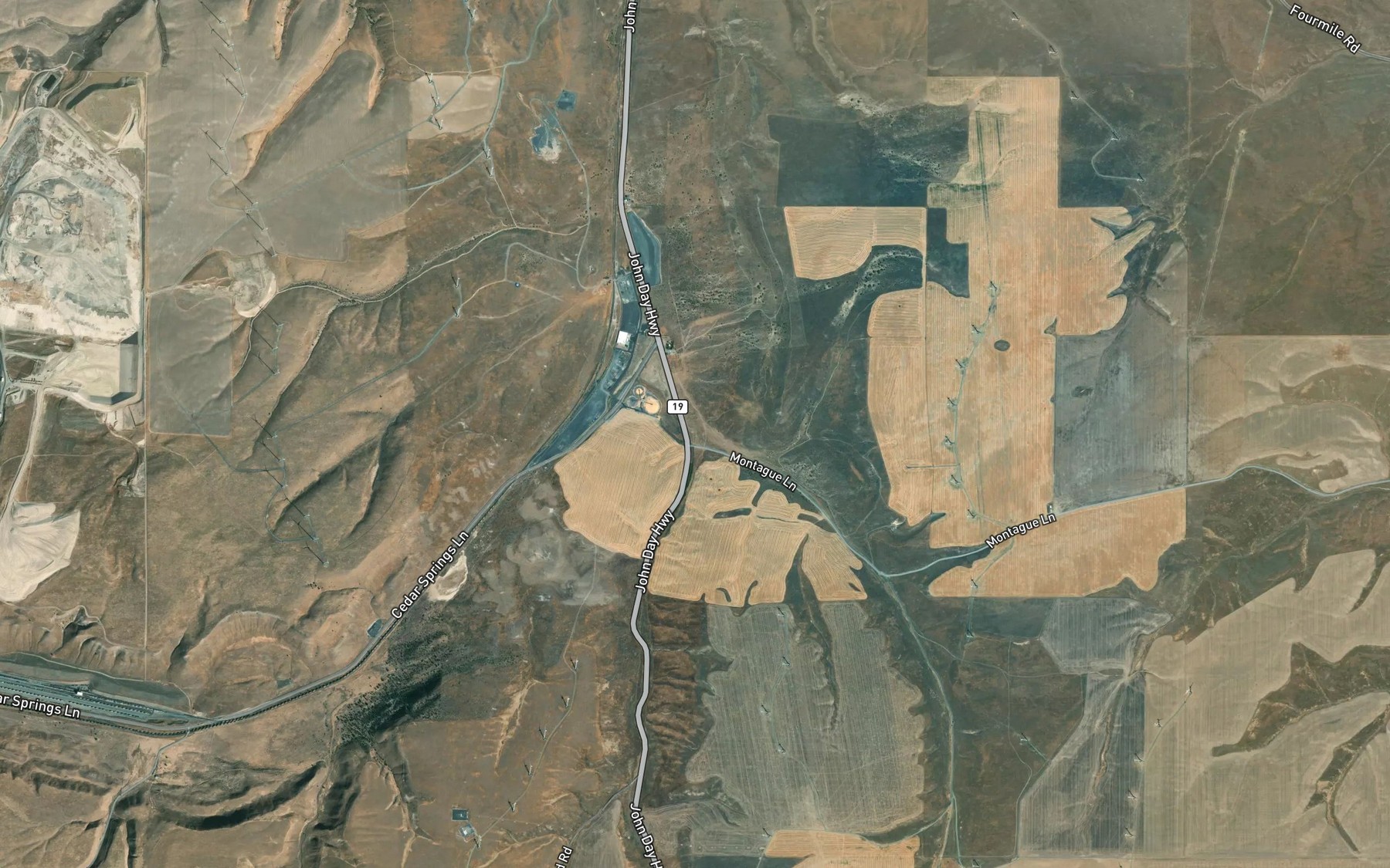 Satellite map of the West Fork Shutler Creek