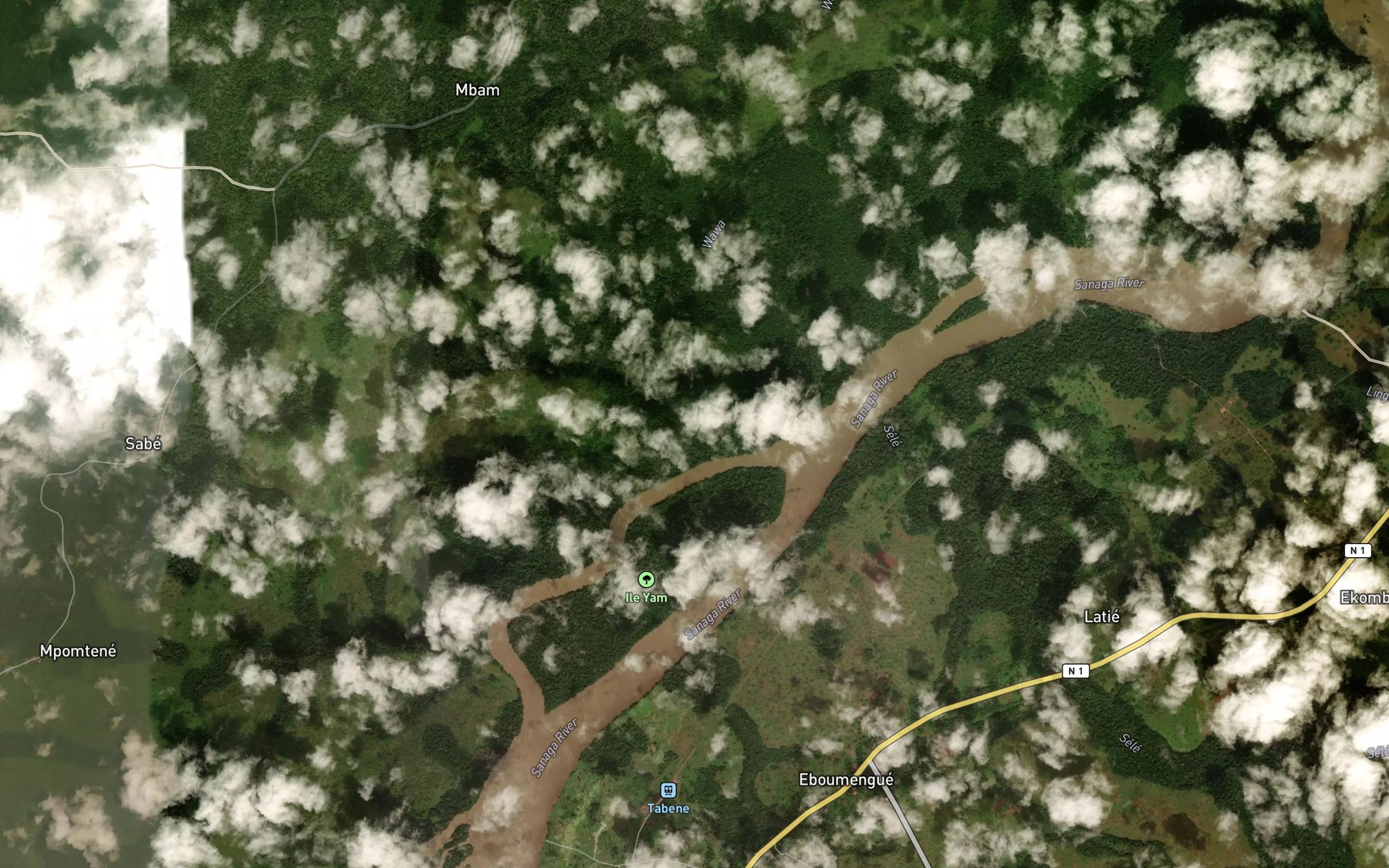 Satellite map of the Wawa