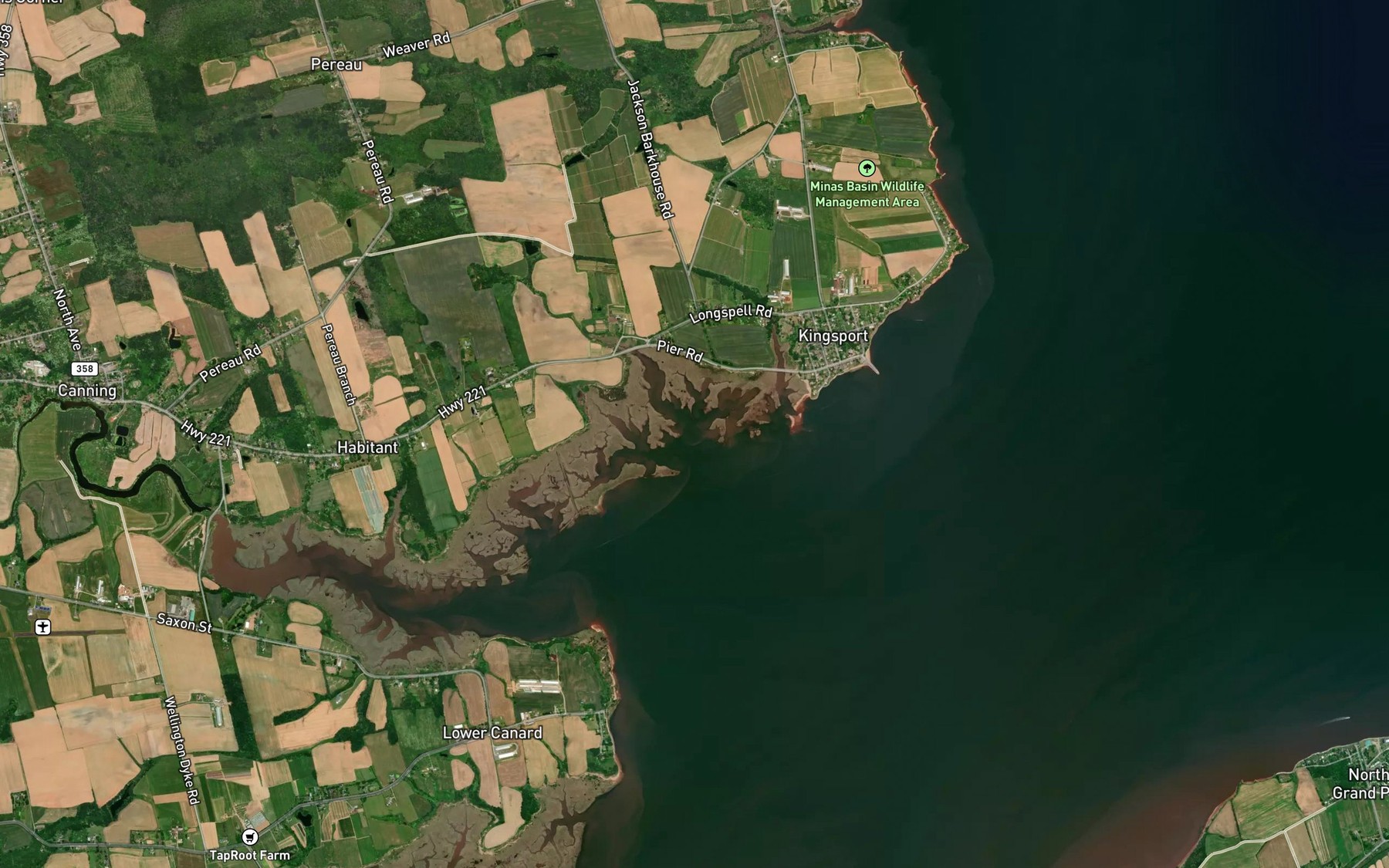 Satellite map of the Big Creek