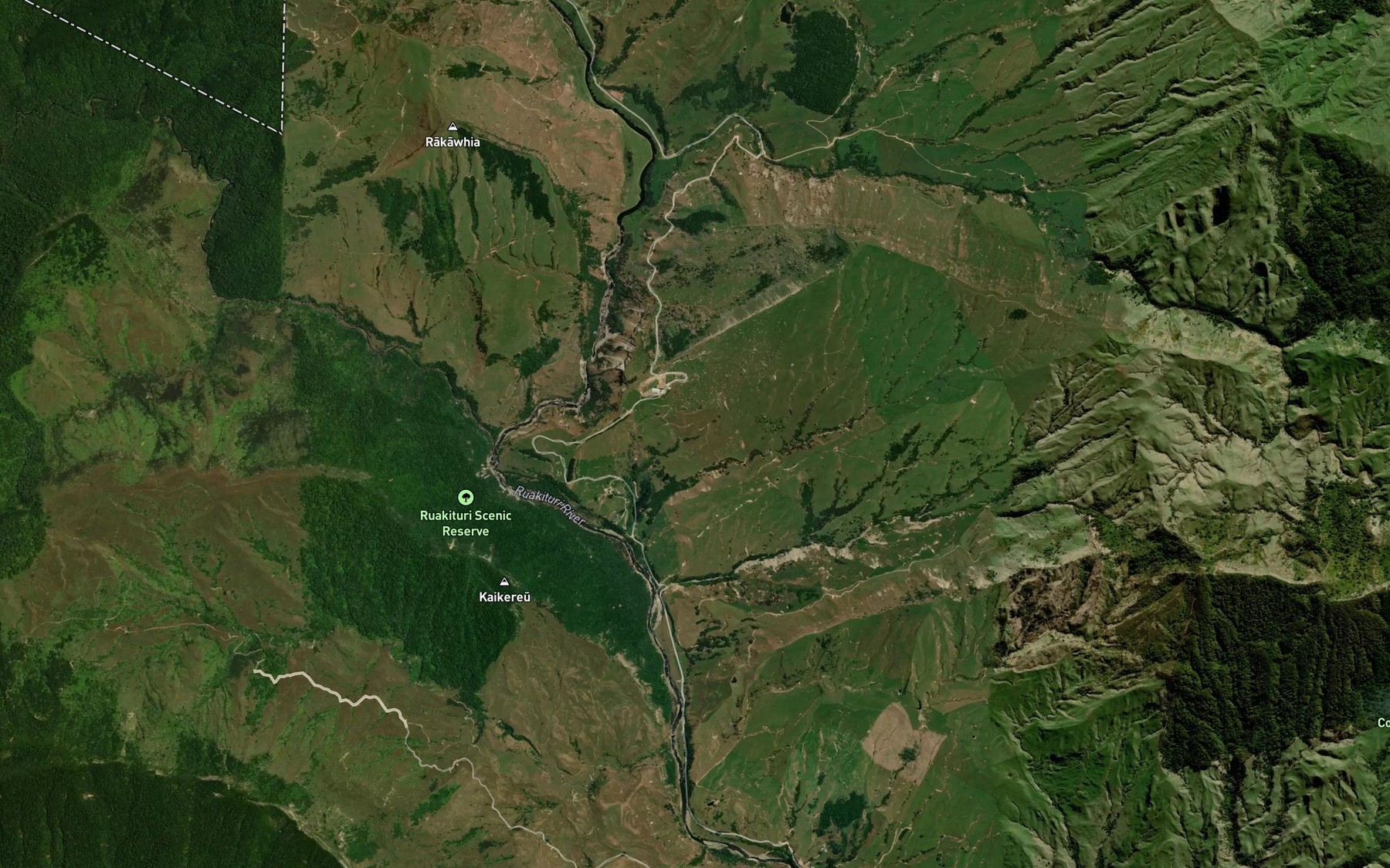 Satellite map of the Te Rapa Stream