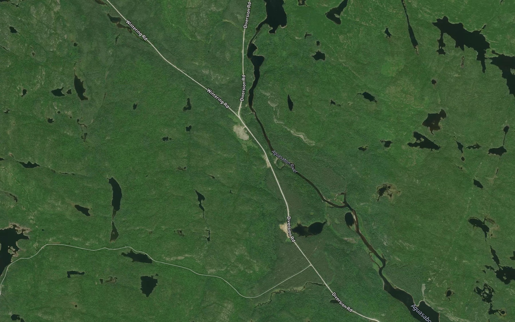 Satellite map of the Harvie Creek