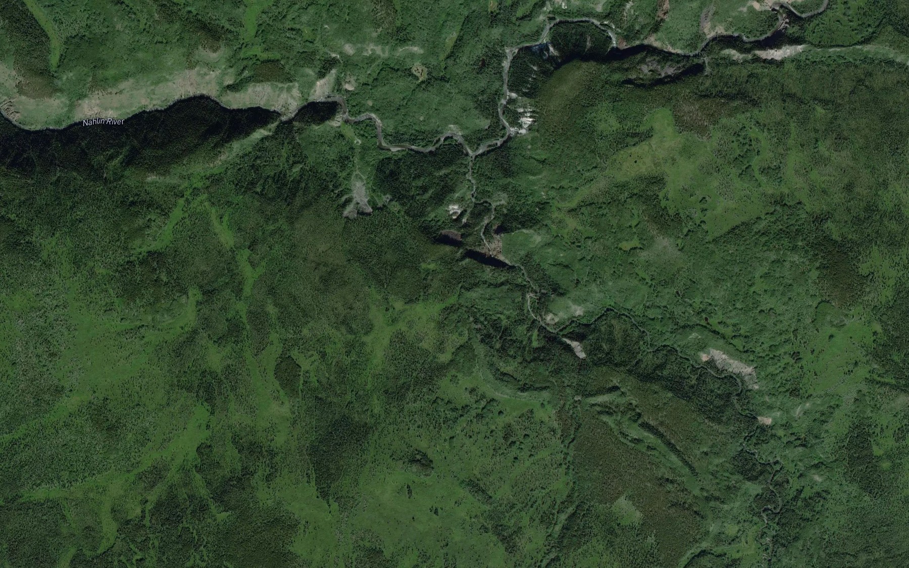 Satellite map of the Koshin River