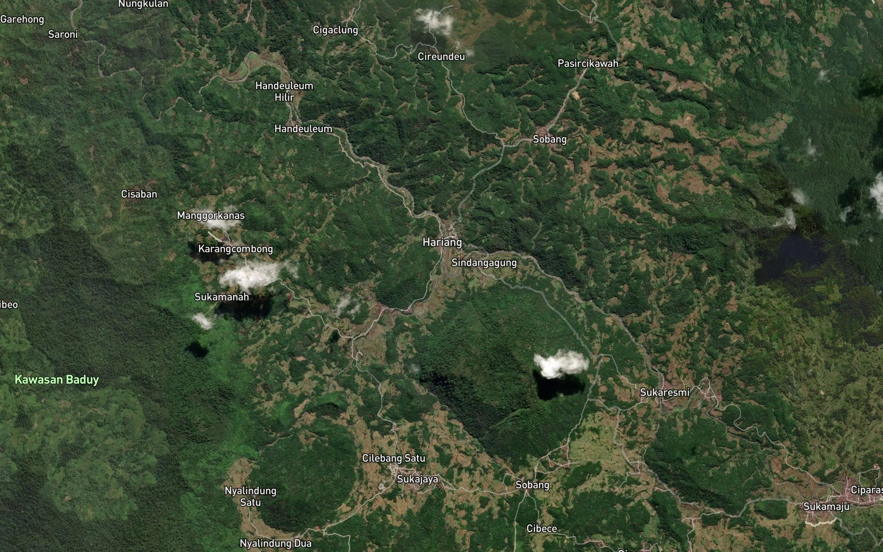Satellite map of the Ci Dikit