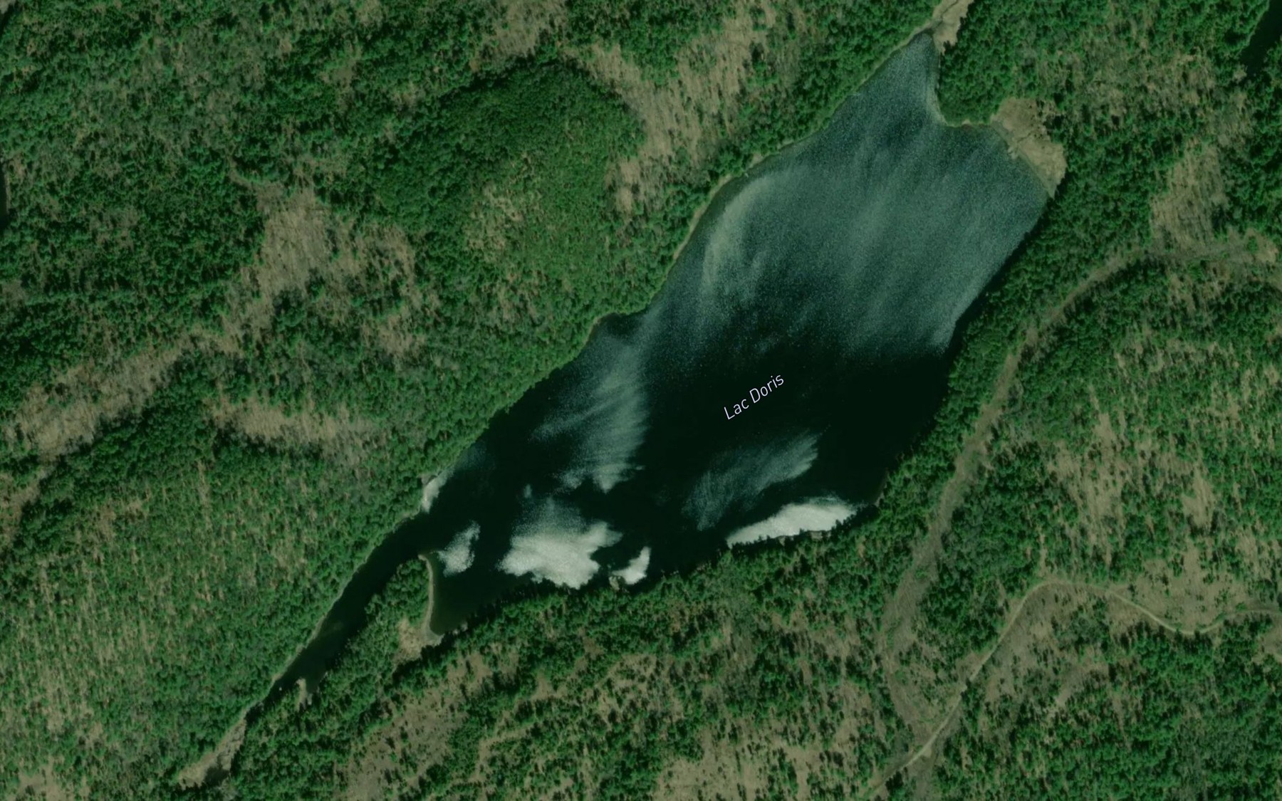 Satellite map of the Lac Doris