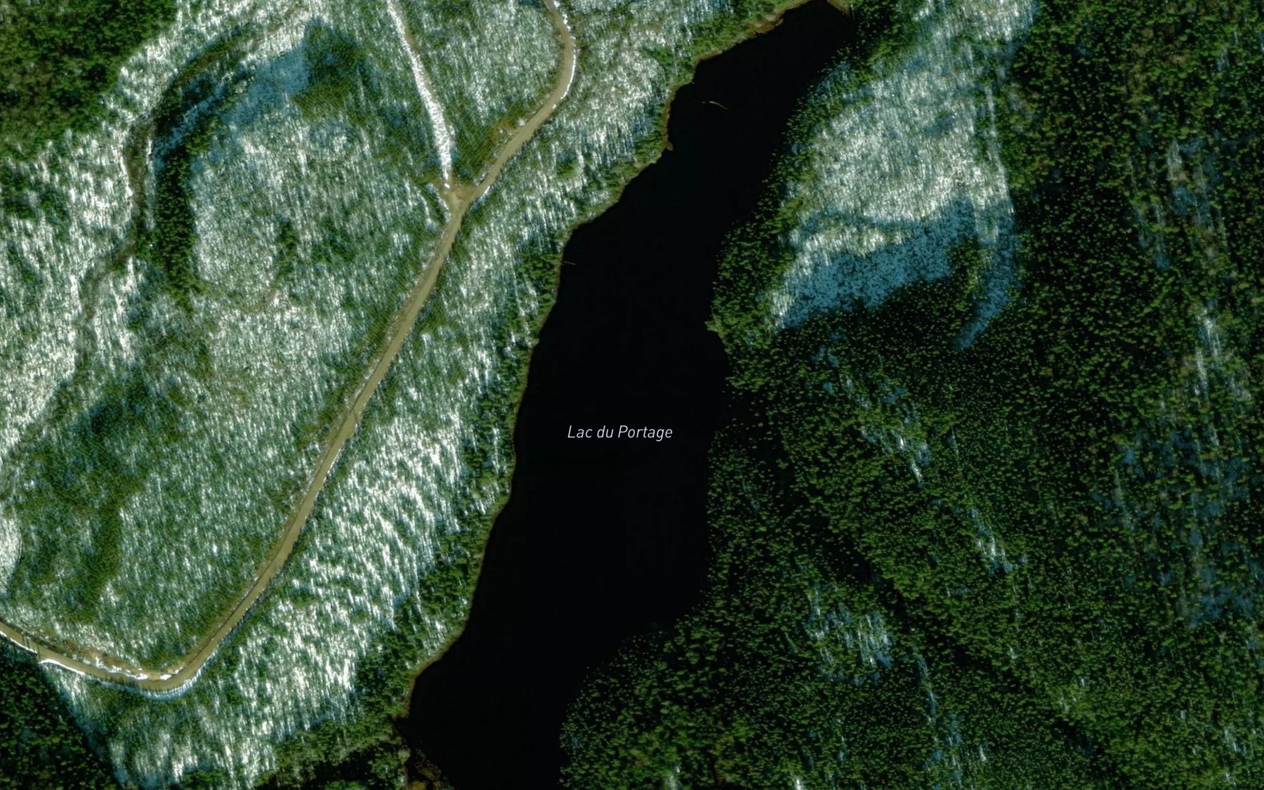 Satellite map of the Lac du Portage