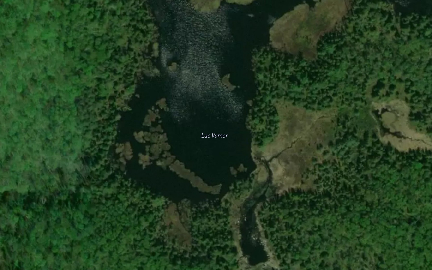 Satellite map of the Lac Vomer
