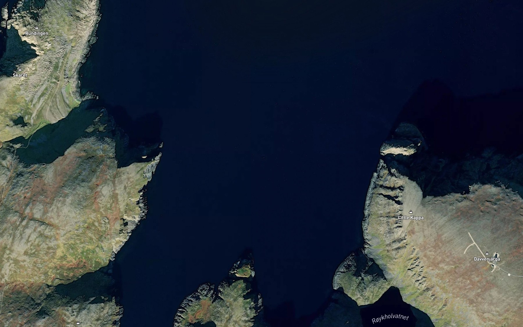 Satellite map of the Knivskjelbukta