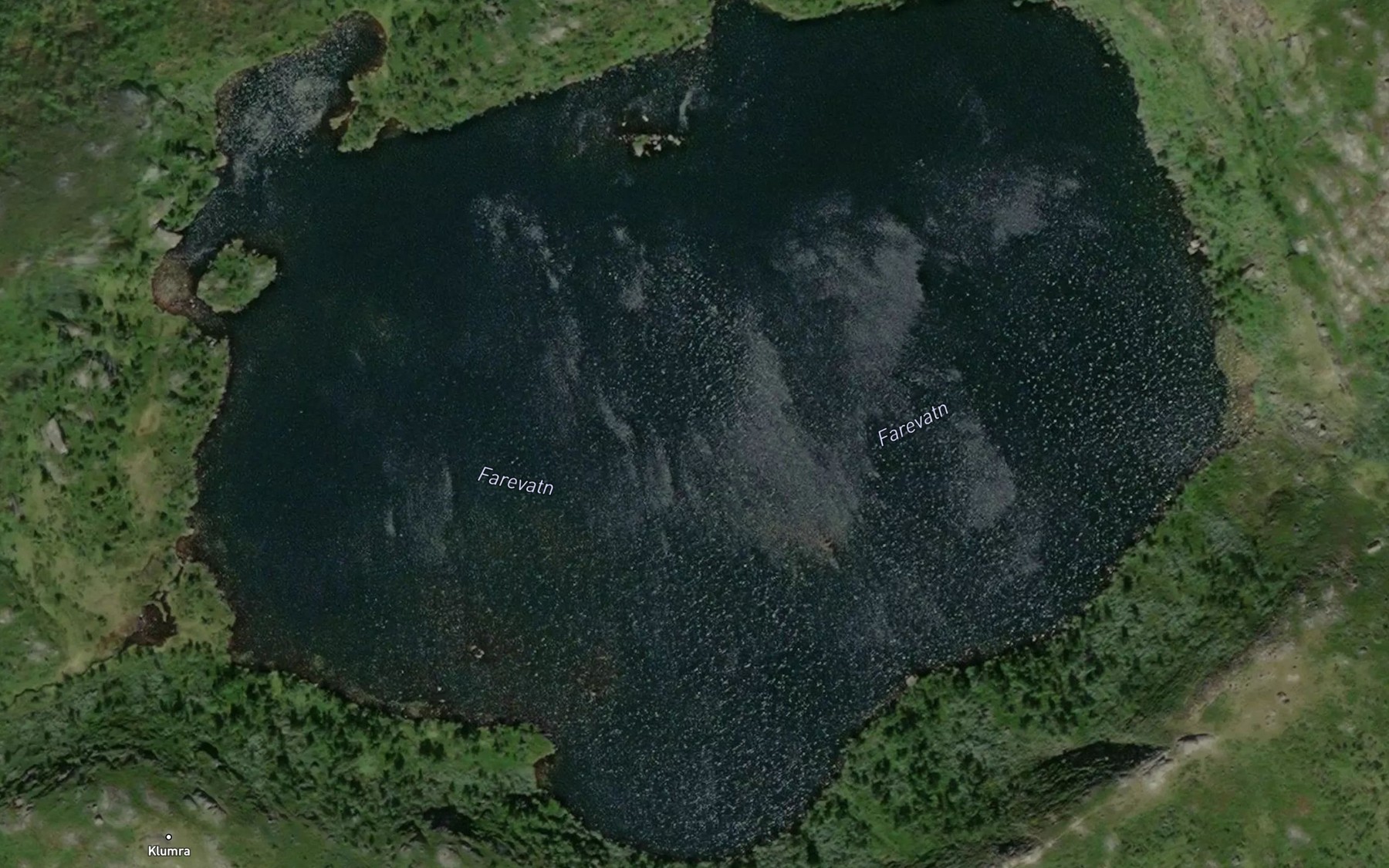 Satellite map of the Farevatn