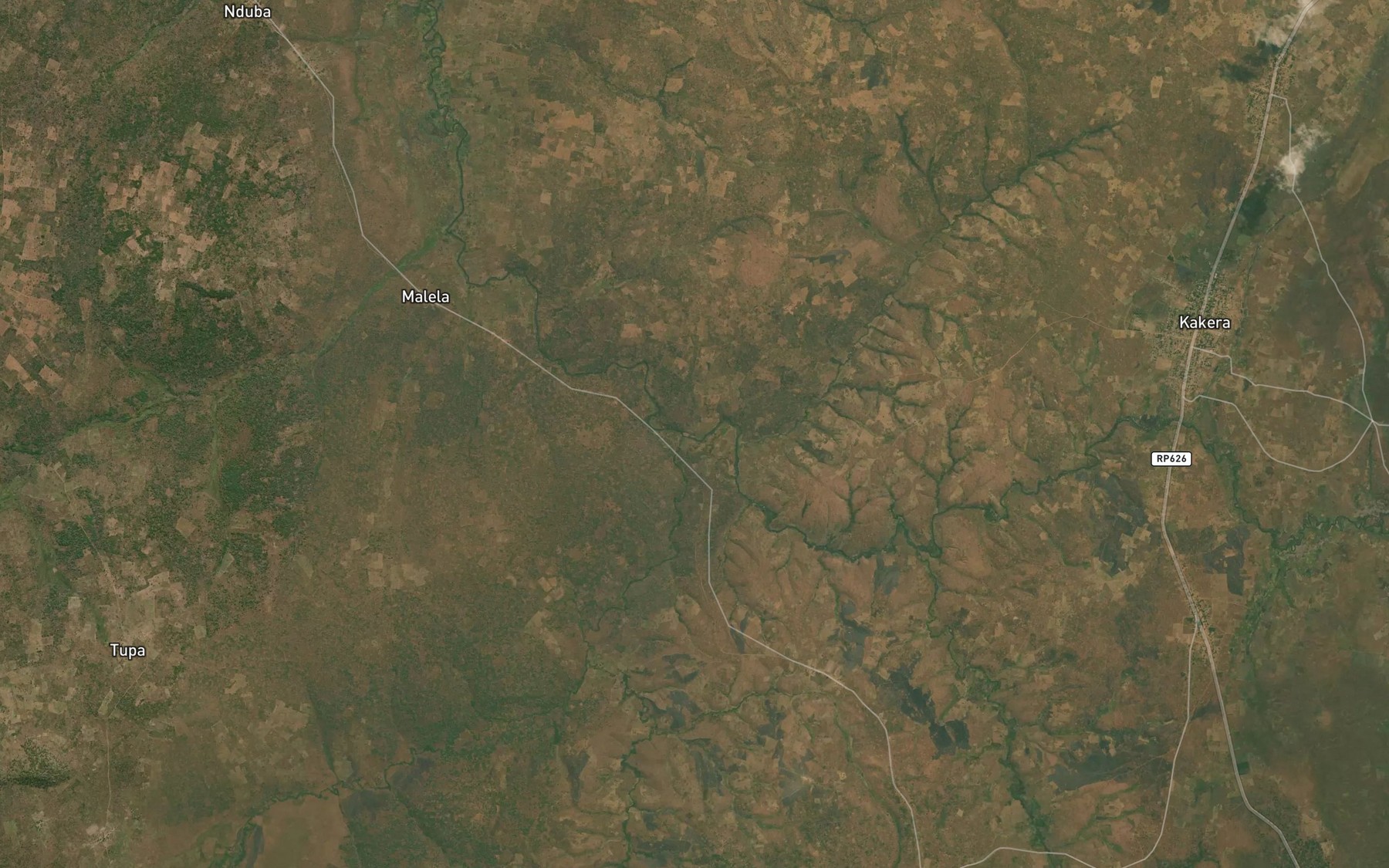 Satellite map of the Luvabo