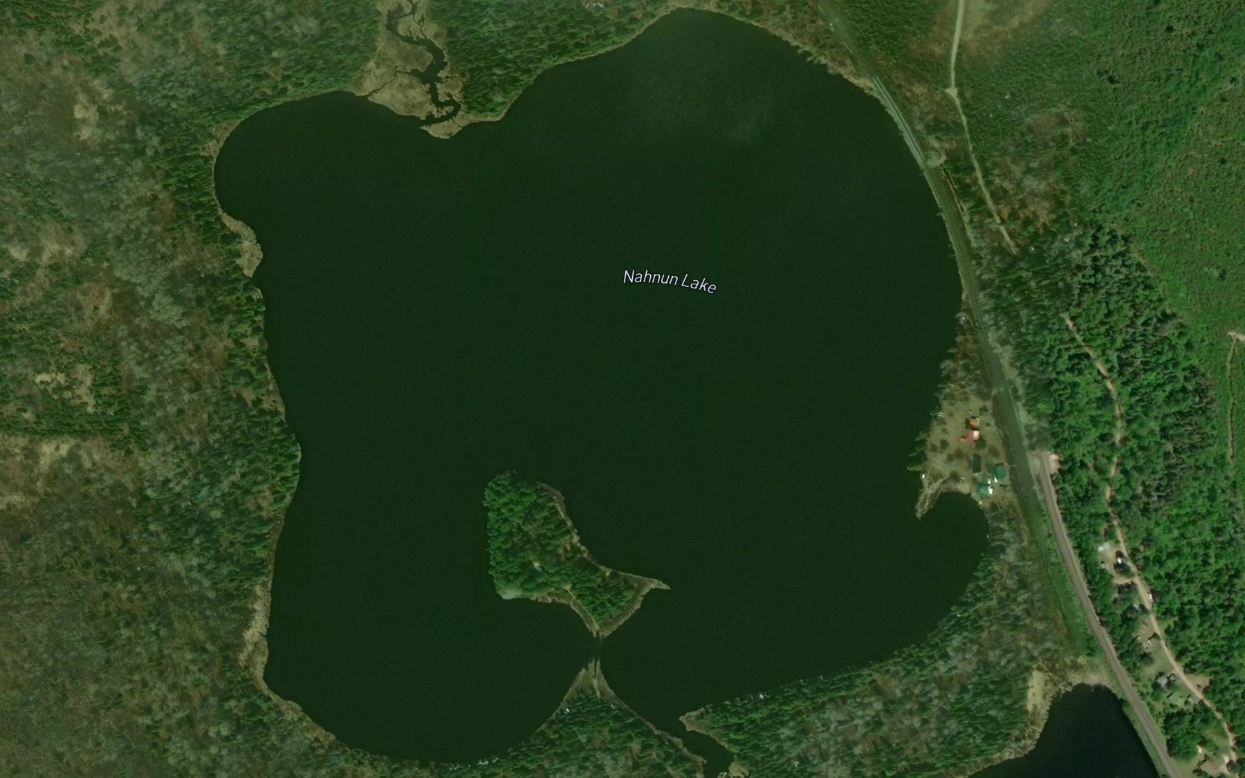 Satellite map of the Nahnun Lake