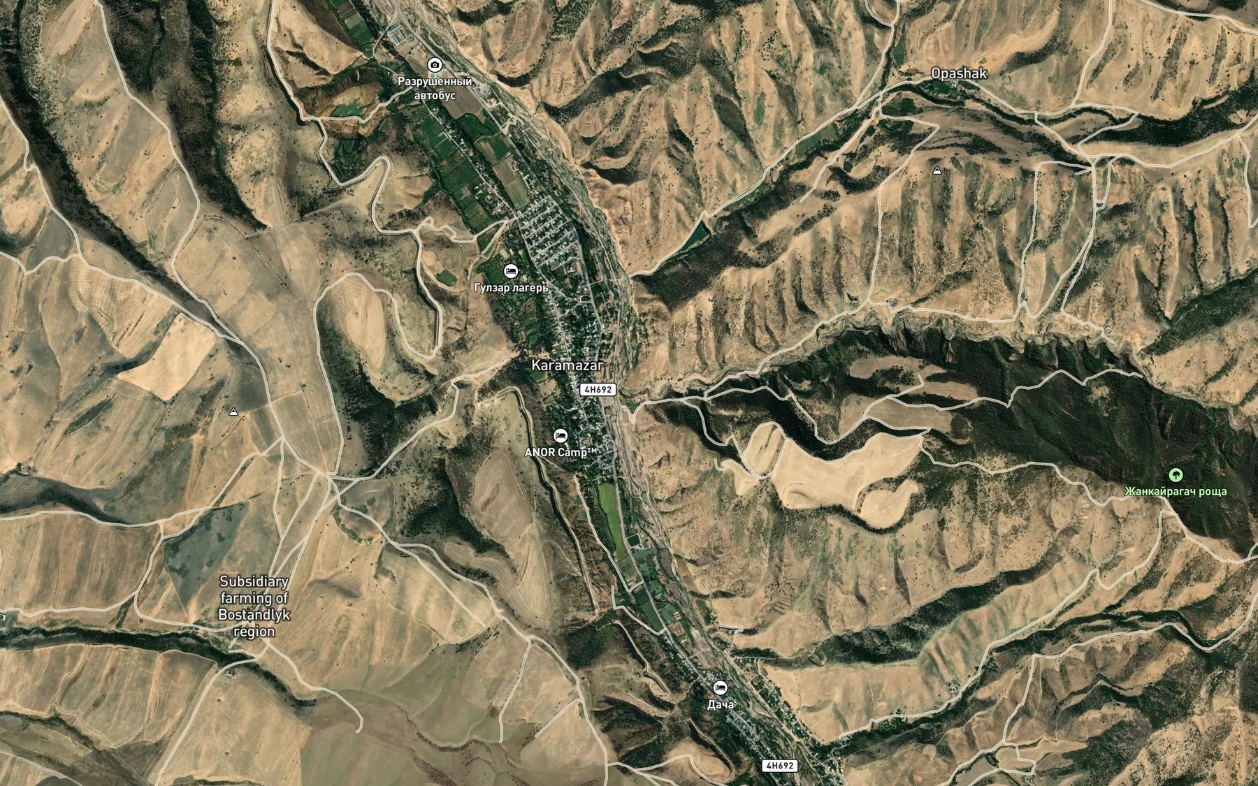 Satellite map of the Bel'dersay