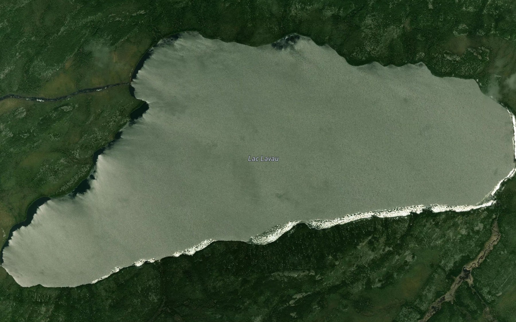 Satellite map of the Lac Lavau
