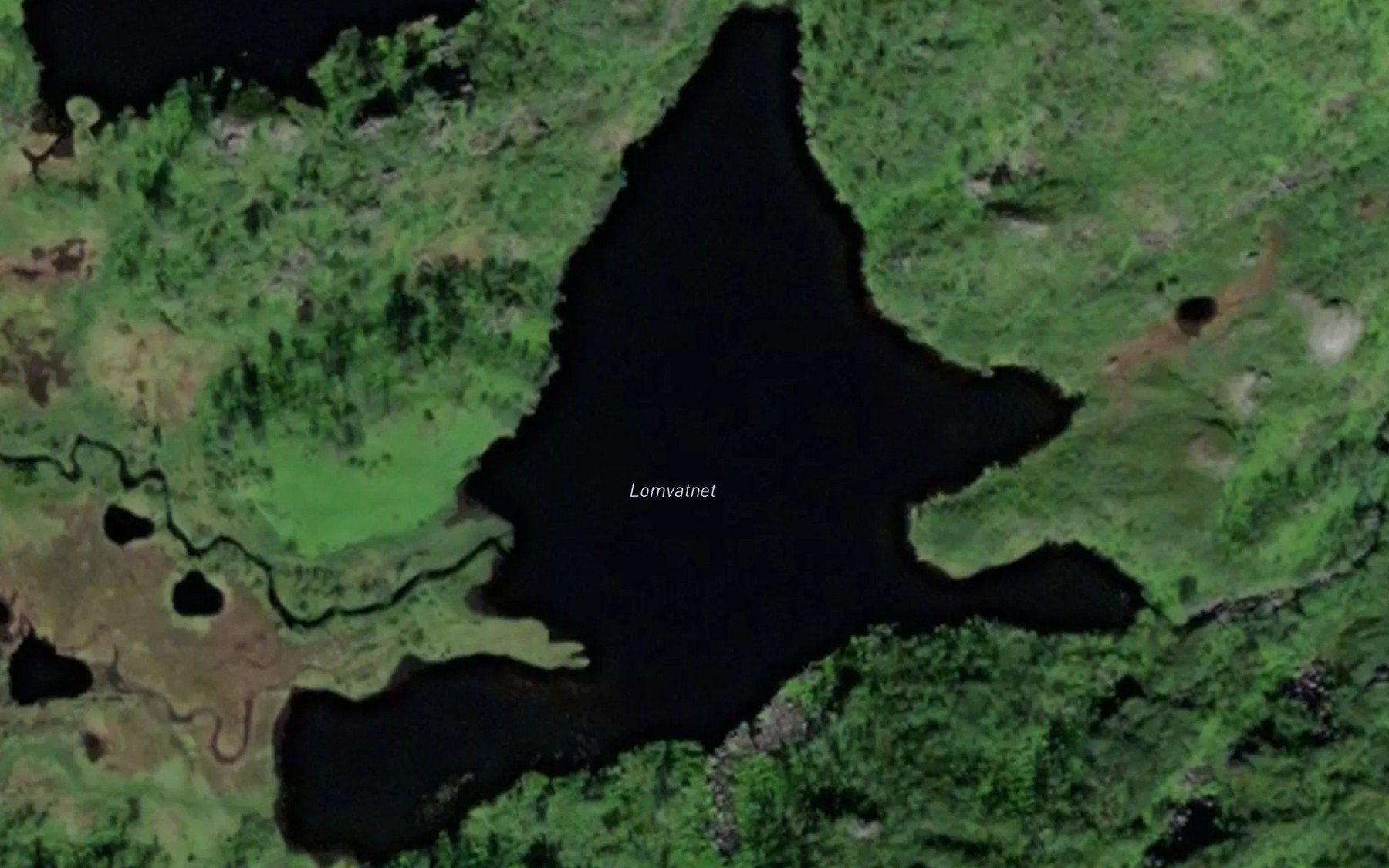 Satellite map of the Lomvatnet