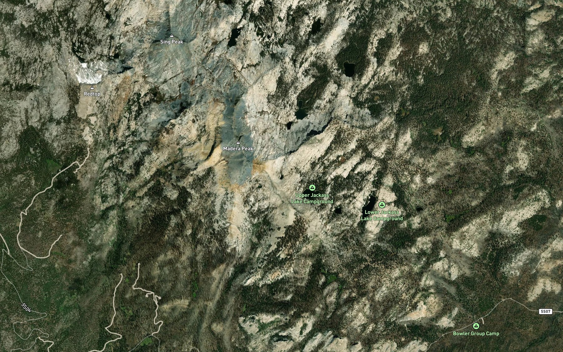 Satellite map of the Burro Lake