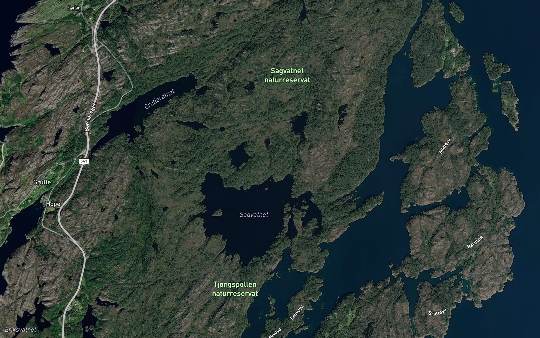 Satellite map of the Pikasbekken