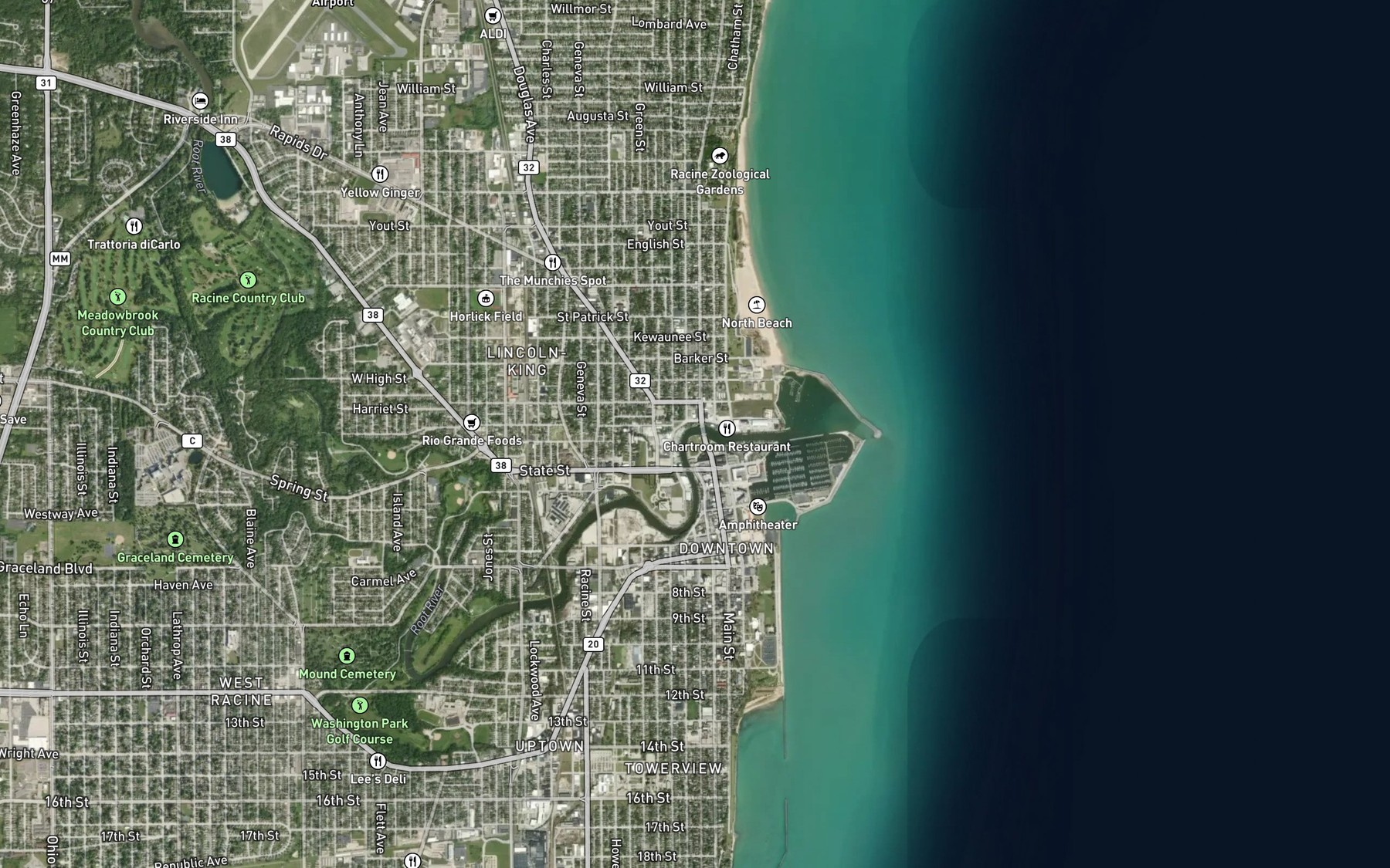 Satellite map of the Spot 2
