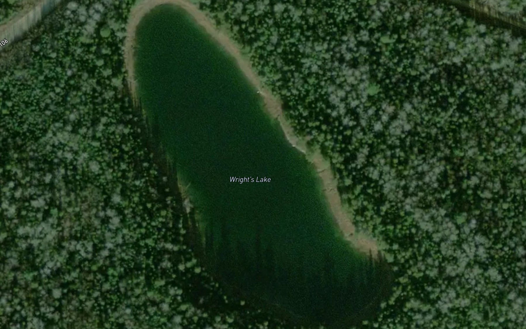 Satellite map of the Wright's Lake