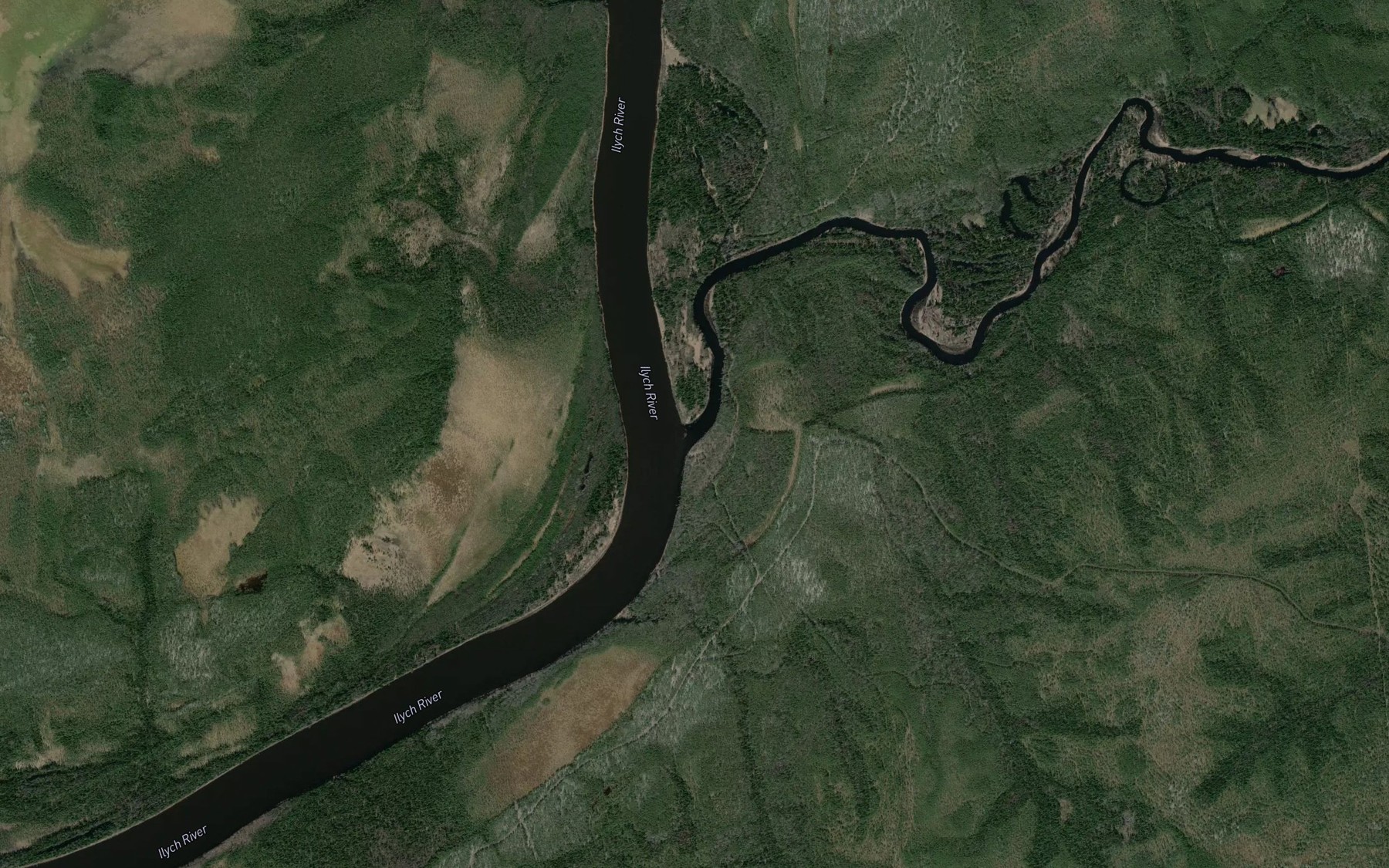 Satellite map of the Chelach