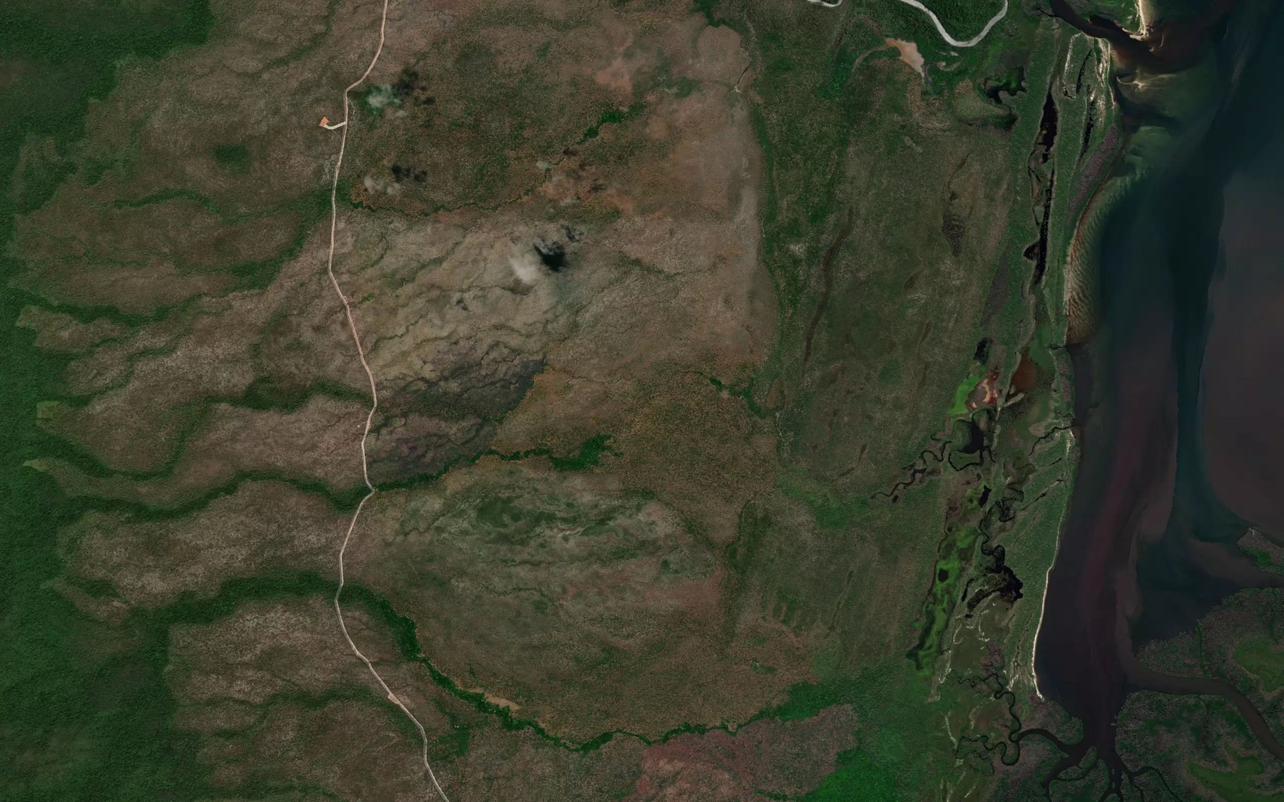 Satellite map of the Swamp Creek
