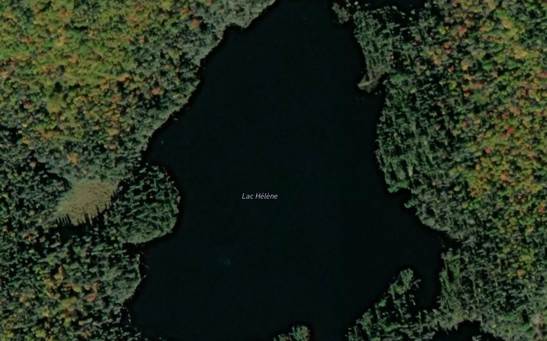 Satellite map of the Lac Helene