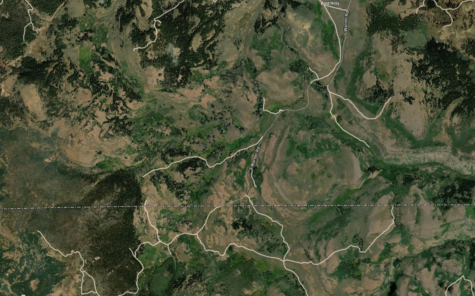 Satellite map of the West Fork Dismal Creek