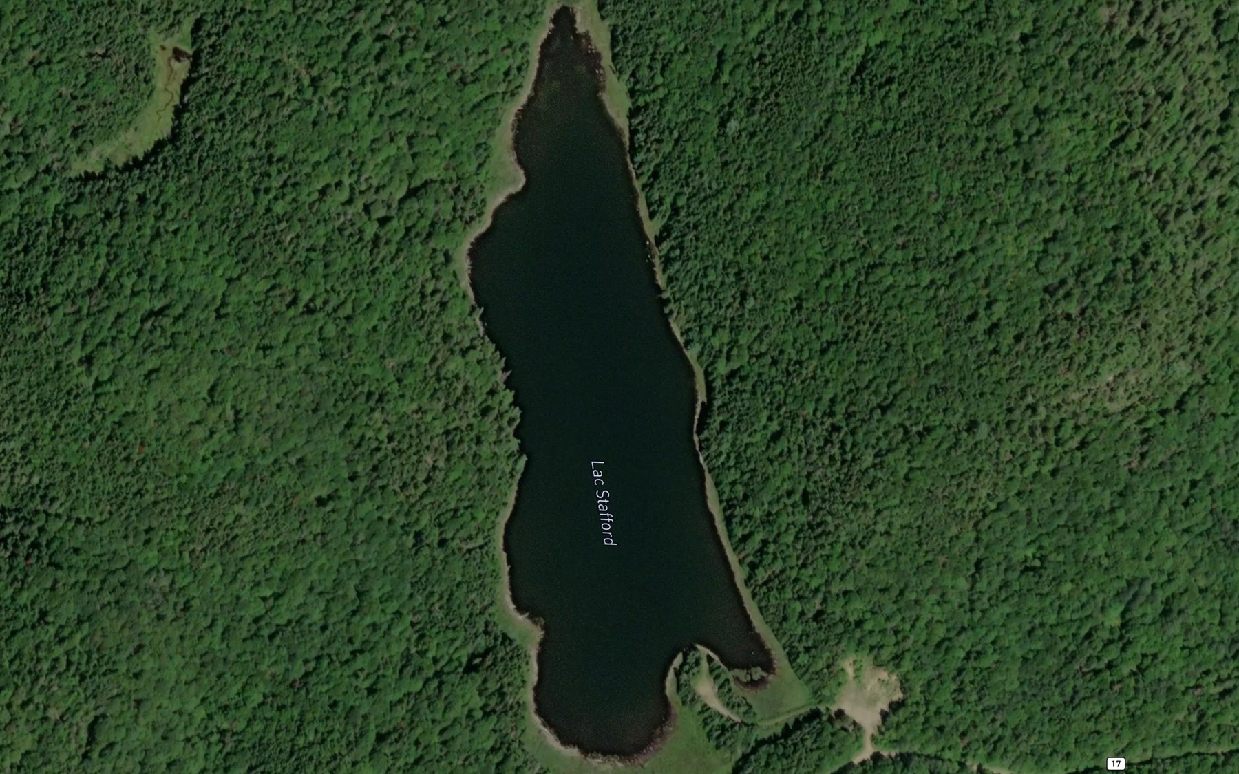 Satellite map of the Lac Stafford