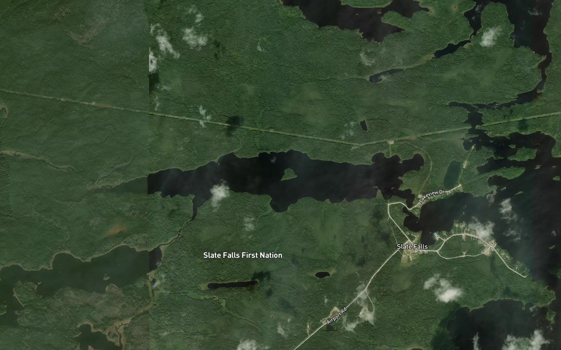 Satellite map of the Konegon Lake
