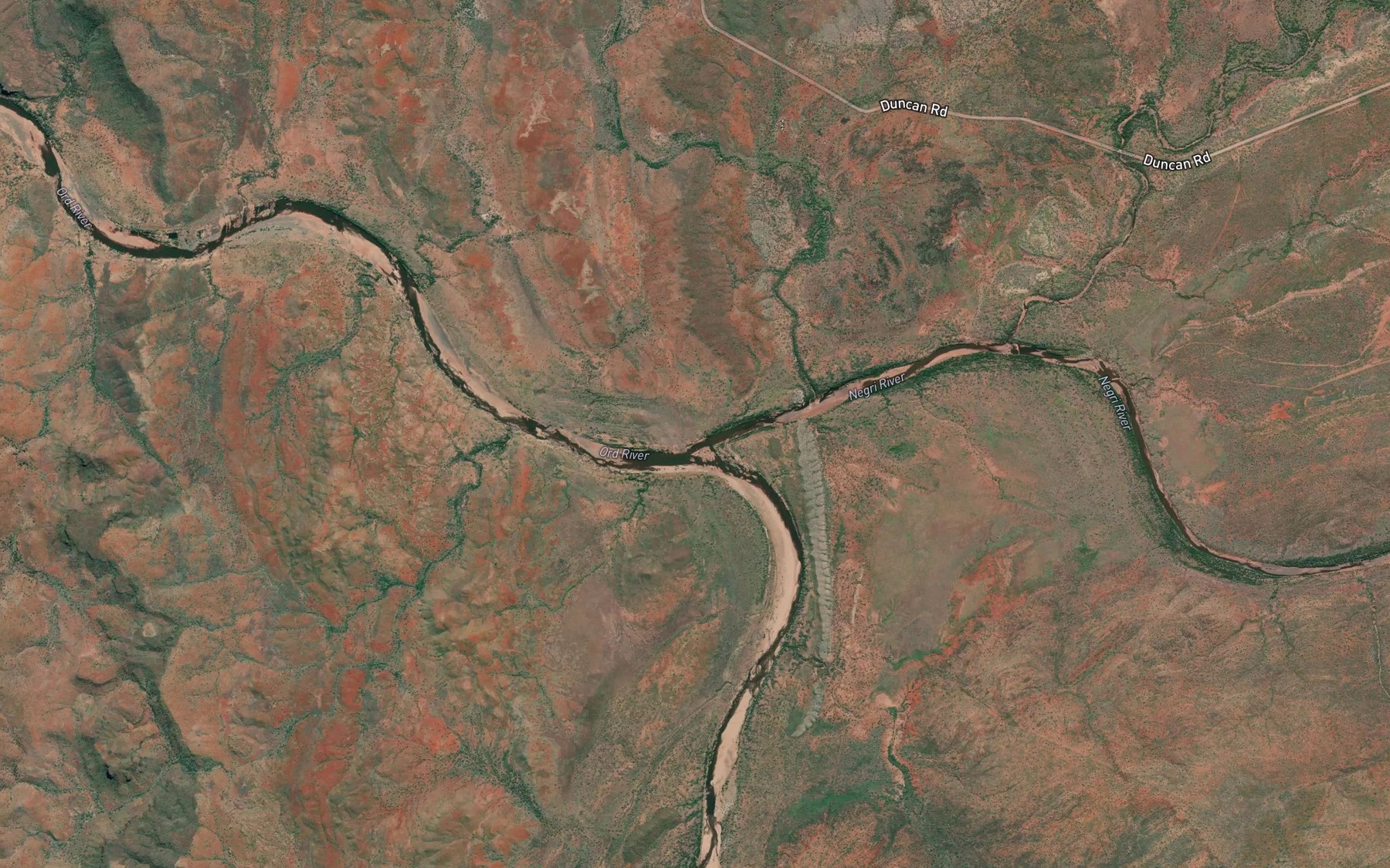 Satellite map of the Negri River