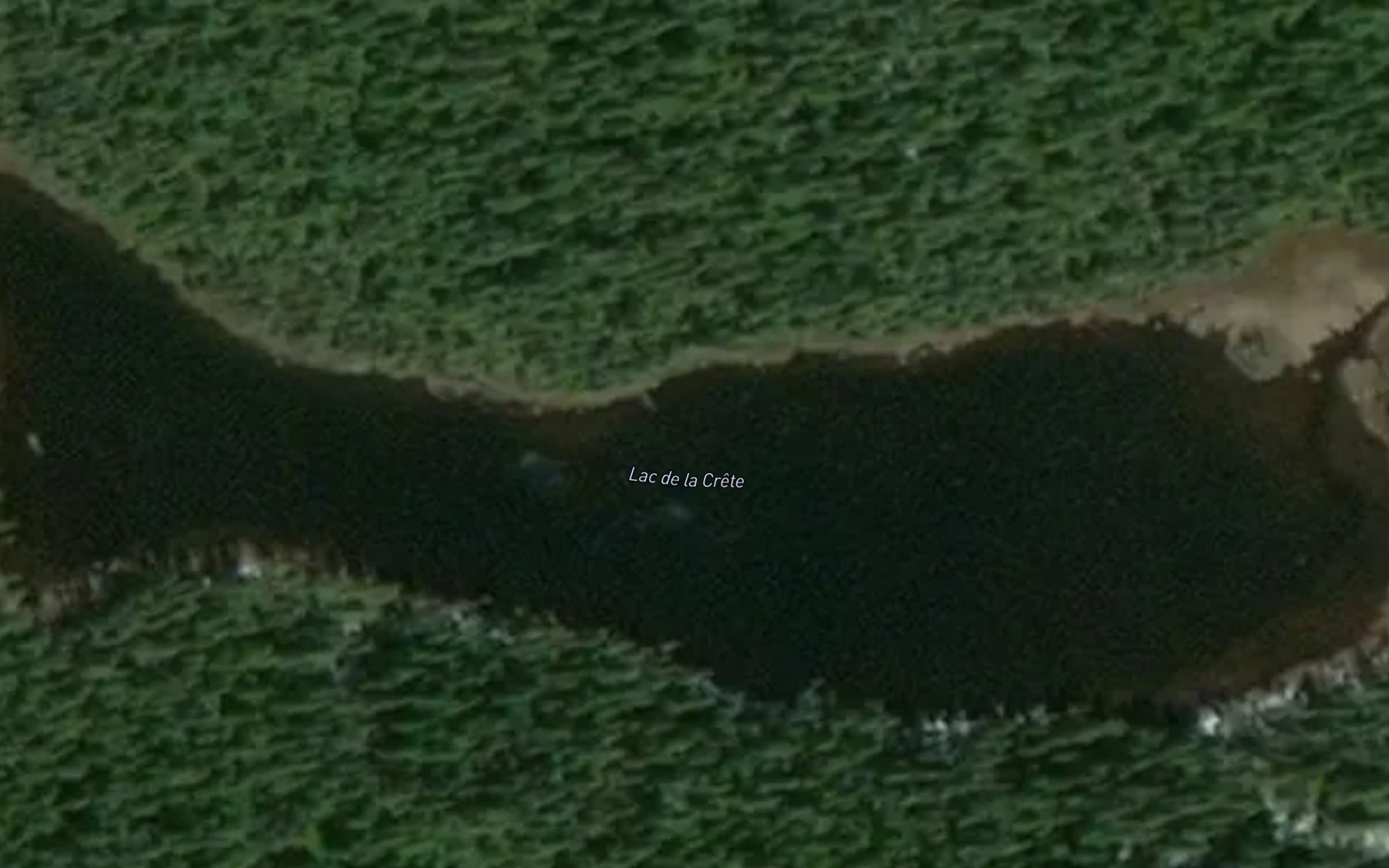 Satellite map of the Lac de la Crete