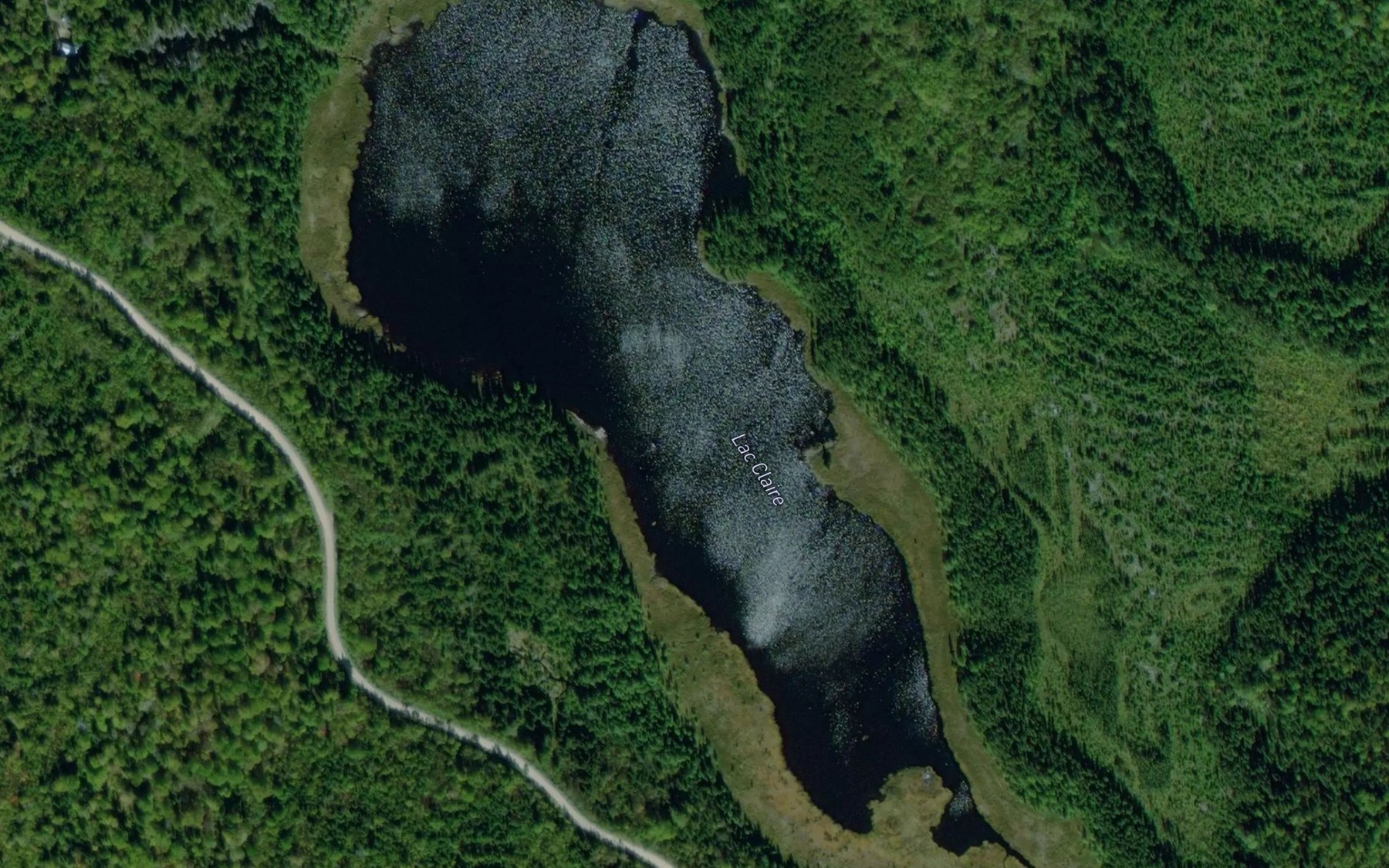 Satellite map of the Lac Claire