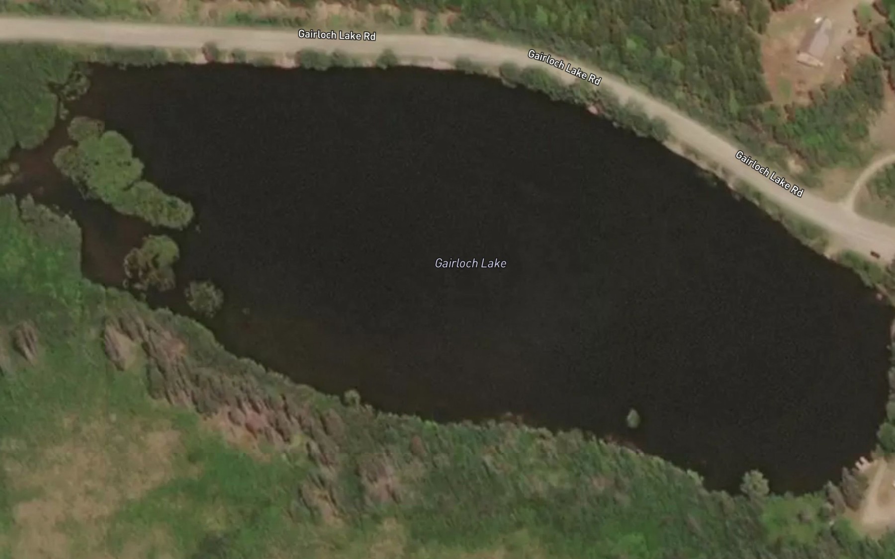 Satellite map of the Gairloch Lake