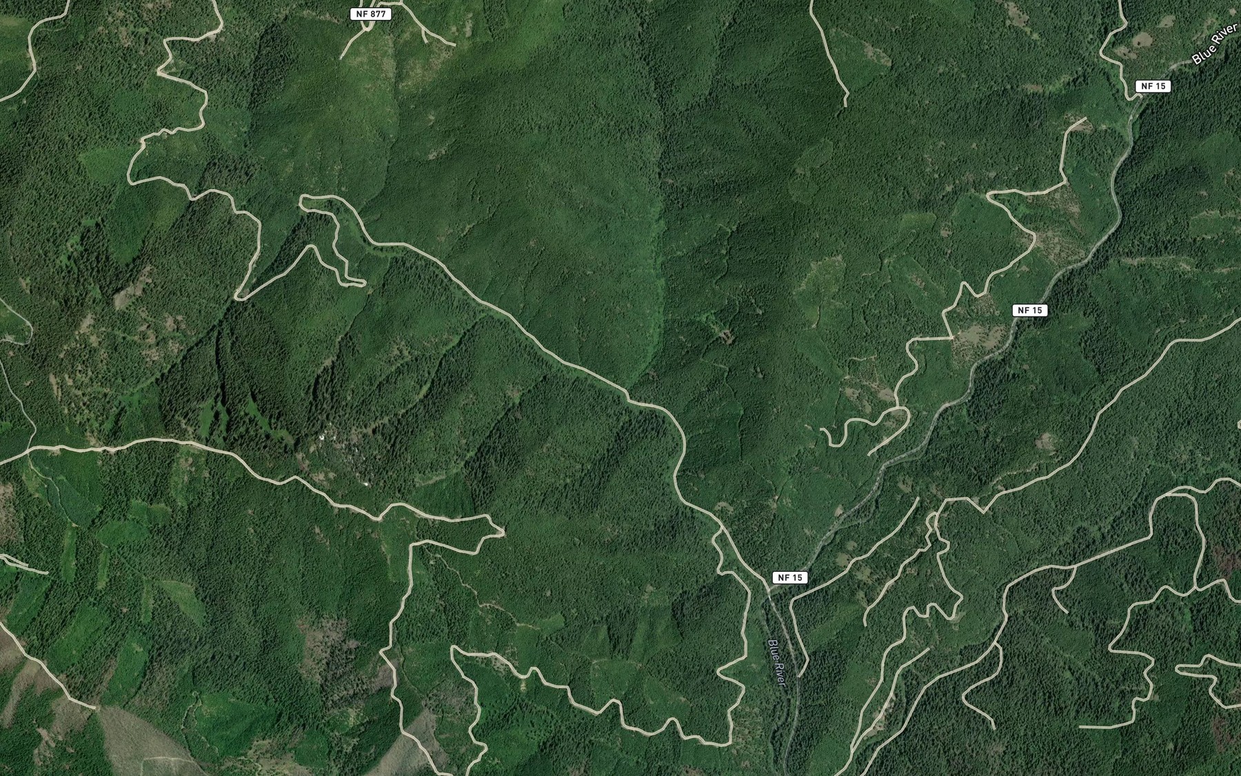 Satellite map of the Ore Creek