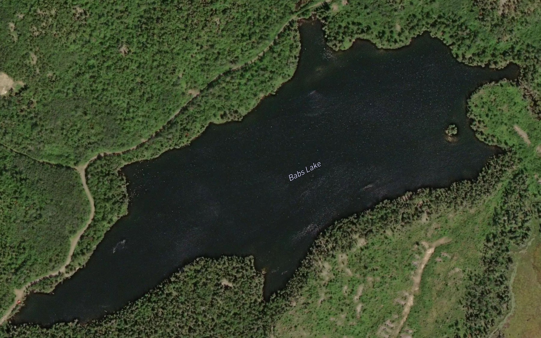 Satellite map of the Babs Lake