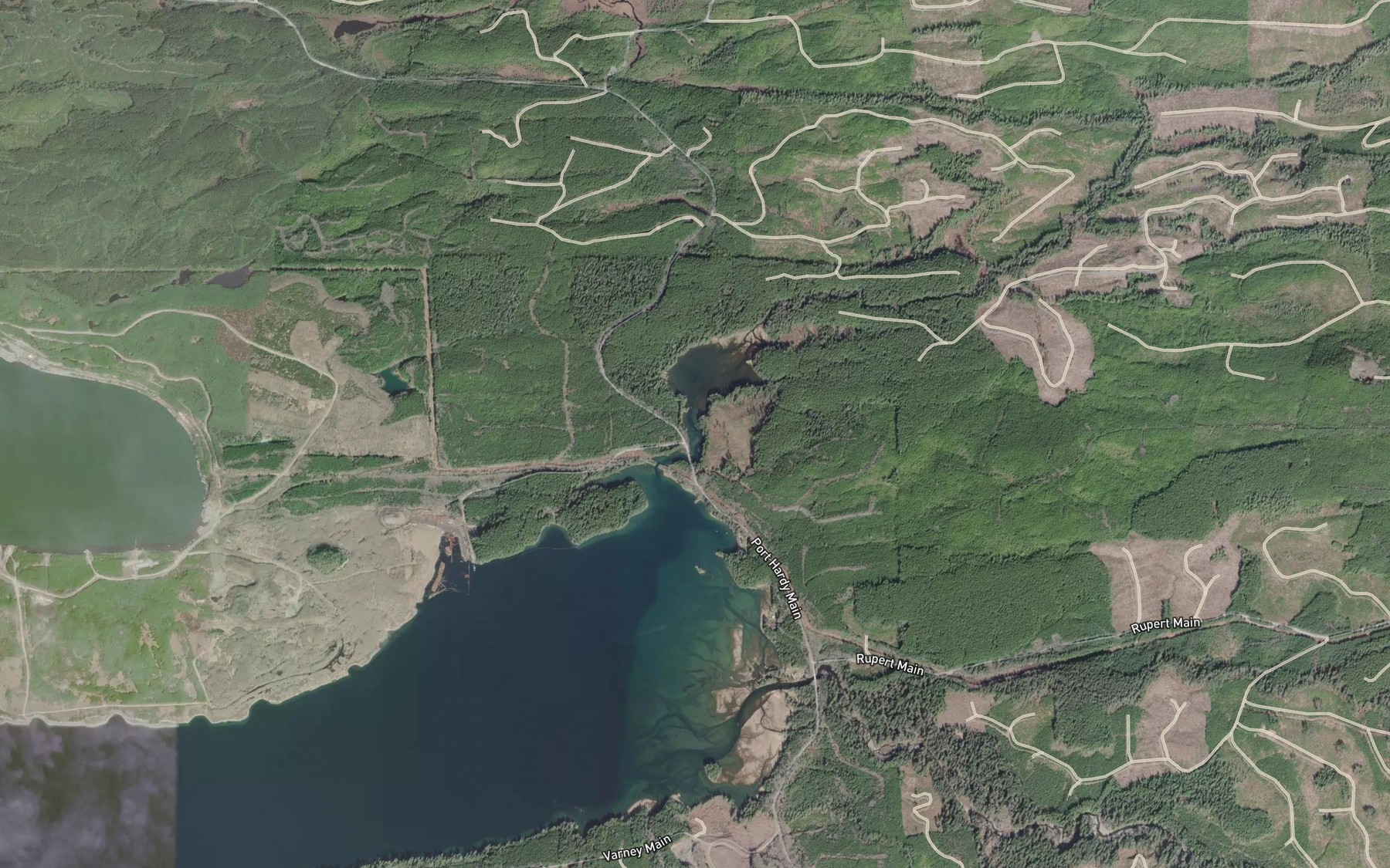 Satellite map of the Washlawlis Creek