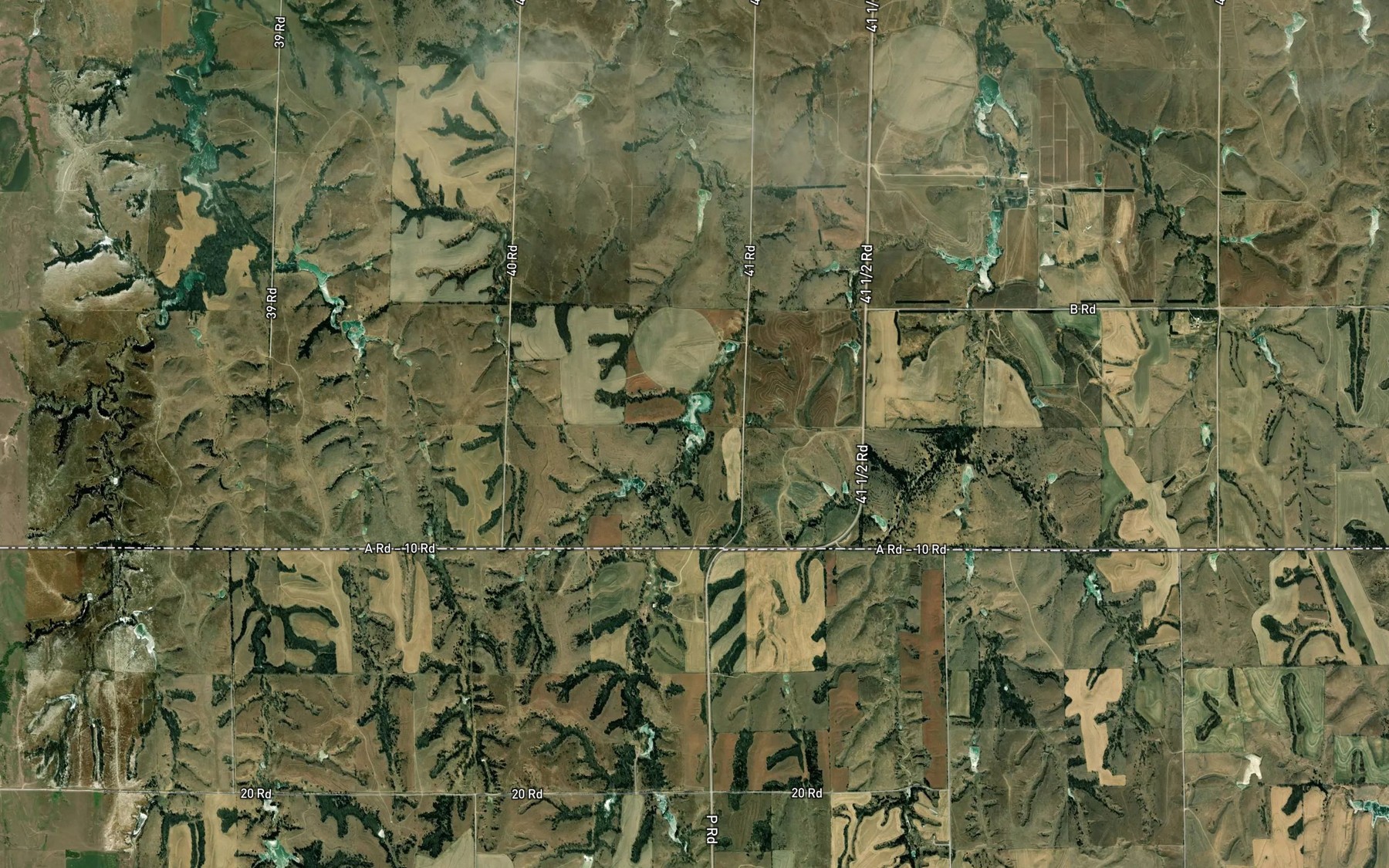 Satellite map of the Hawkins Reservoir
