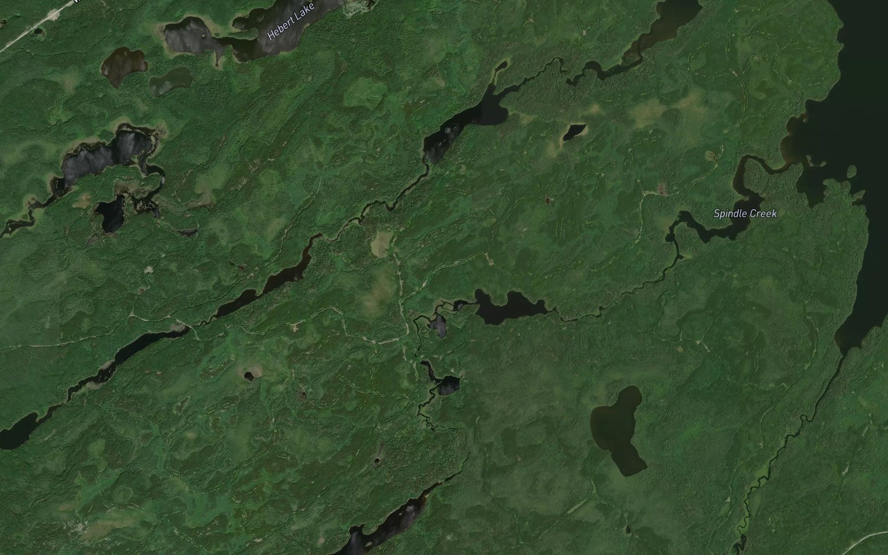 Satellite map of the Swede Creek