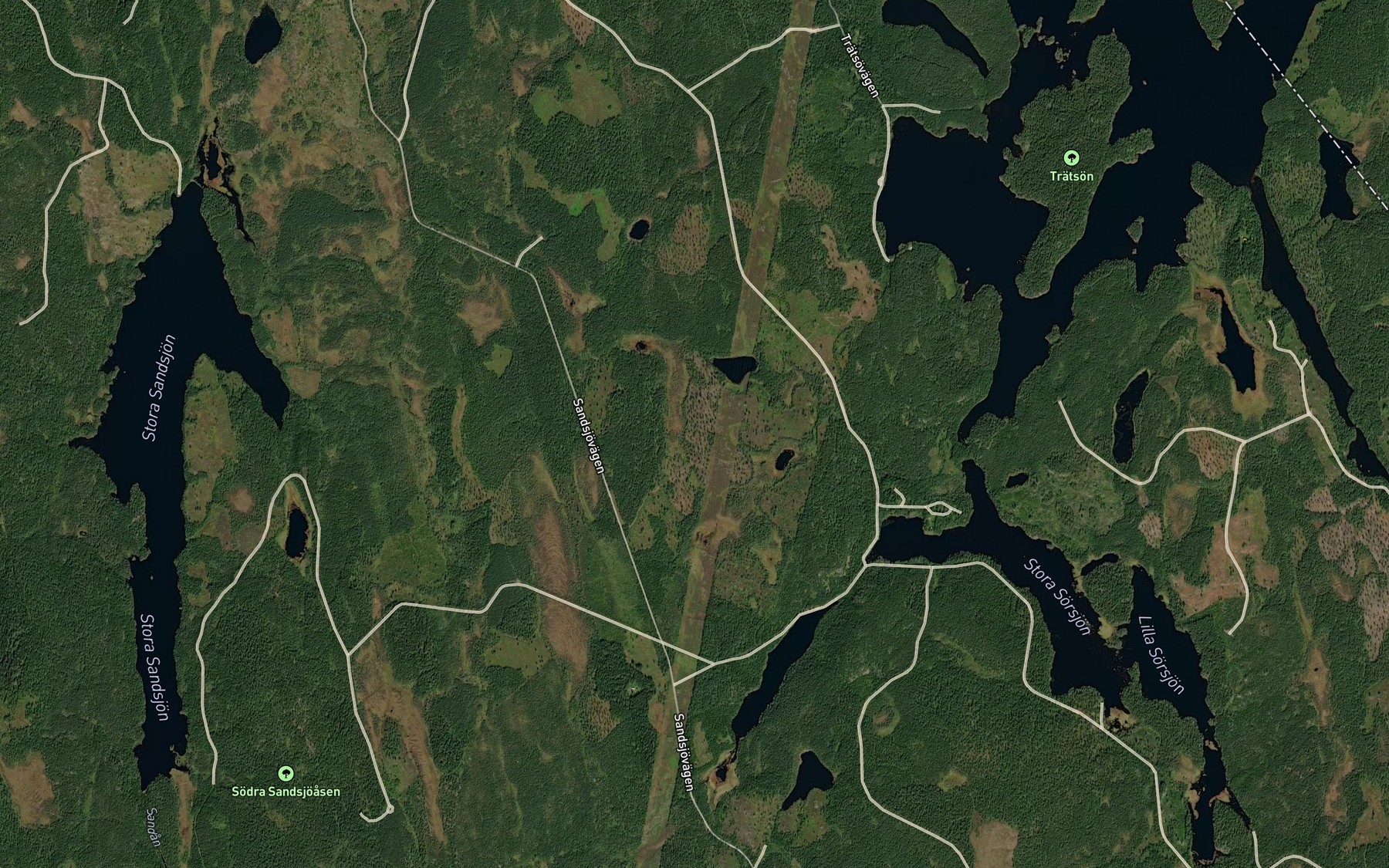 Satellite map of the Gaddtjarn