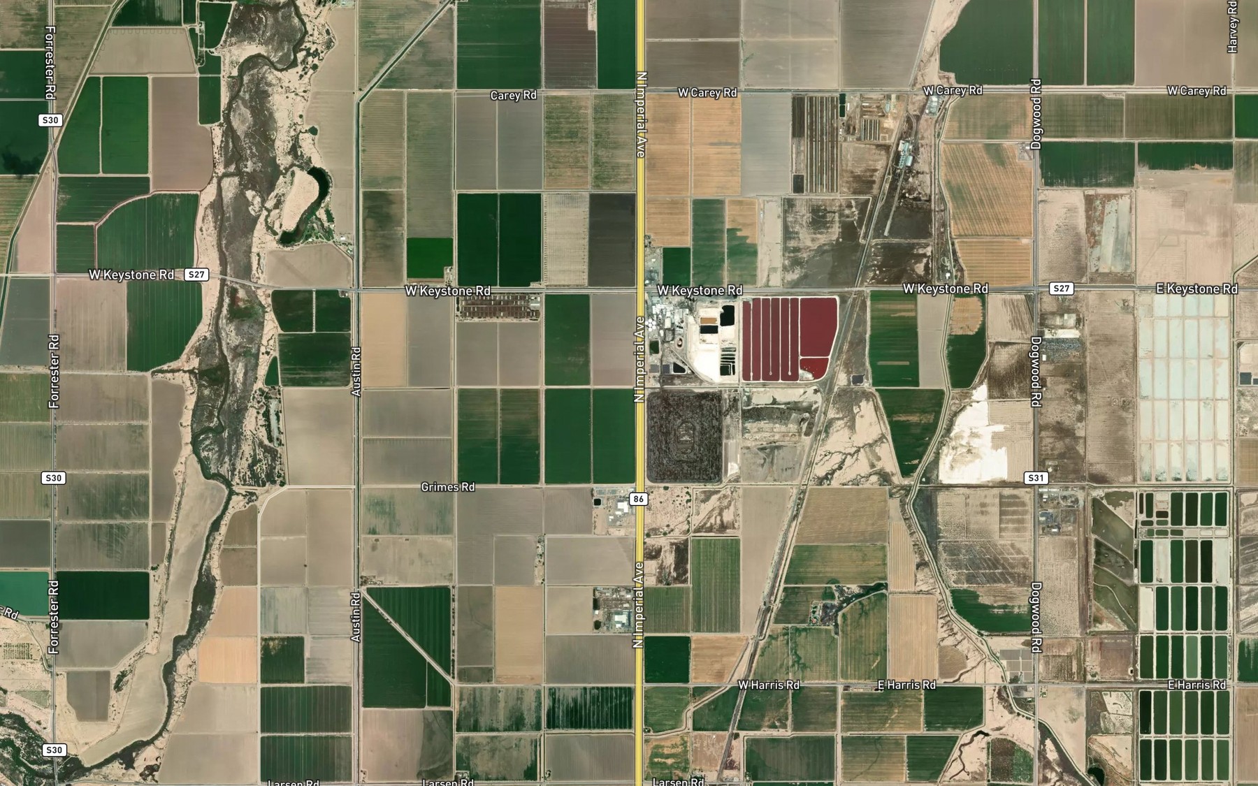 Satellite map of the Lateral Three
