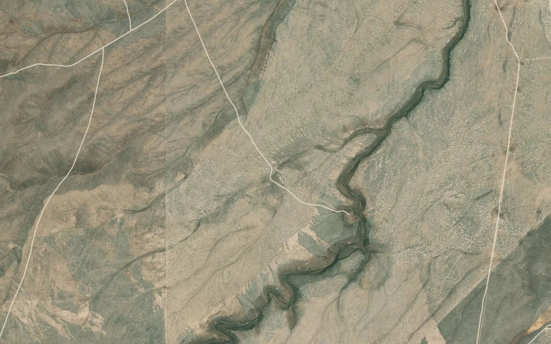 Satellite map of the Goat Creek Reservoir