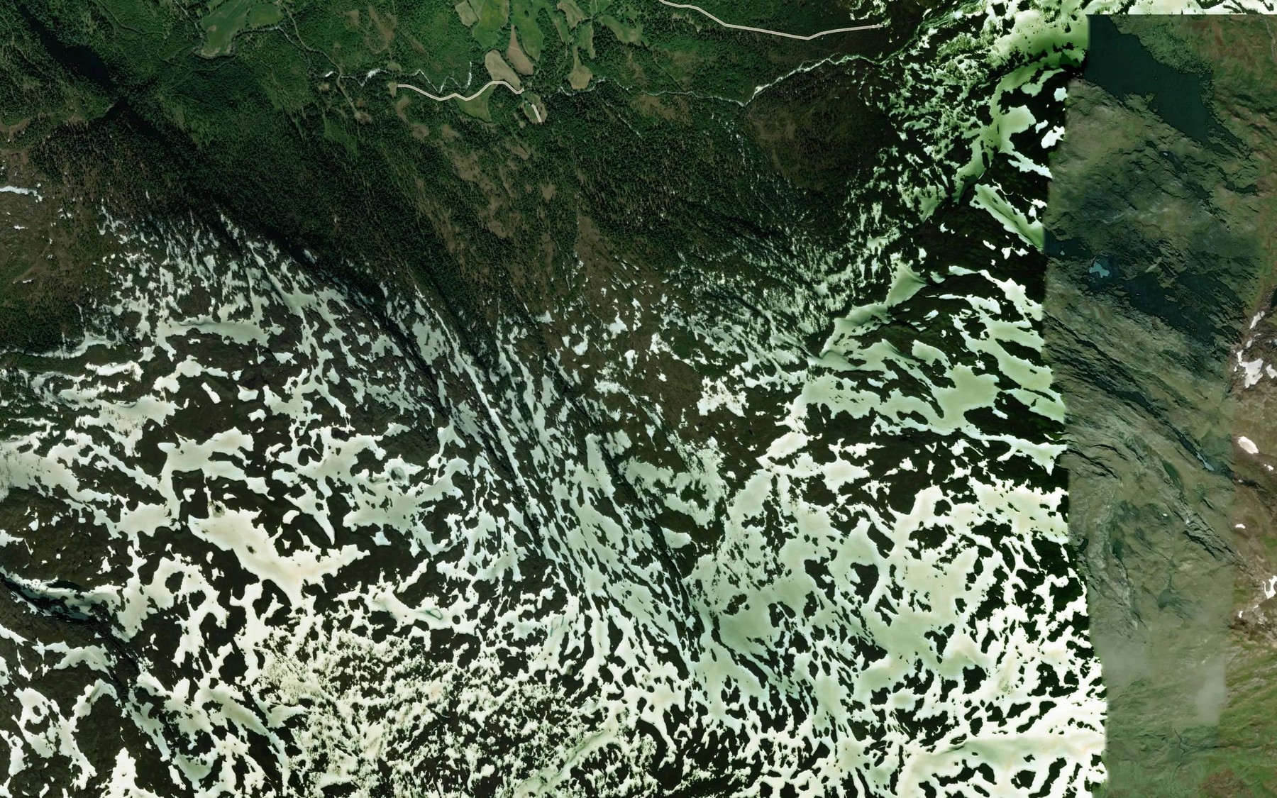 Satellite map of the Slegdelva
