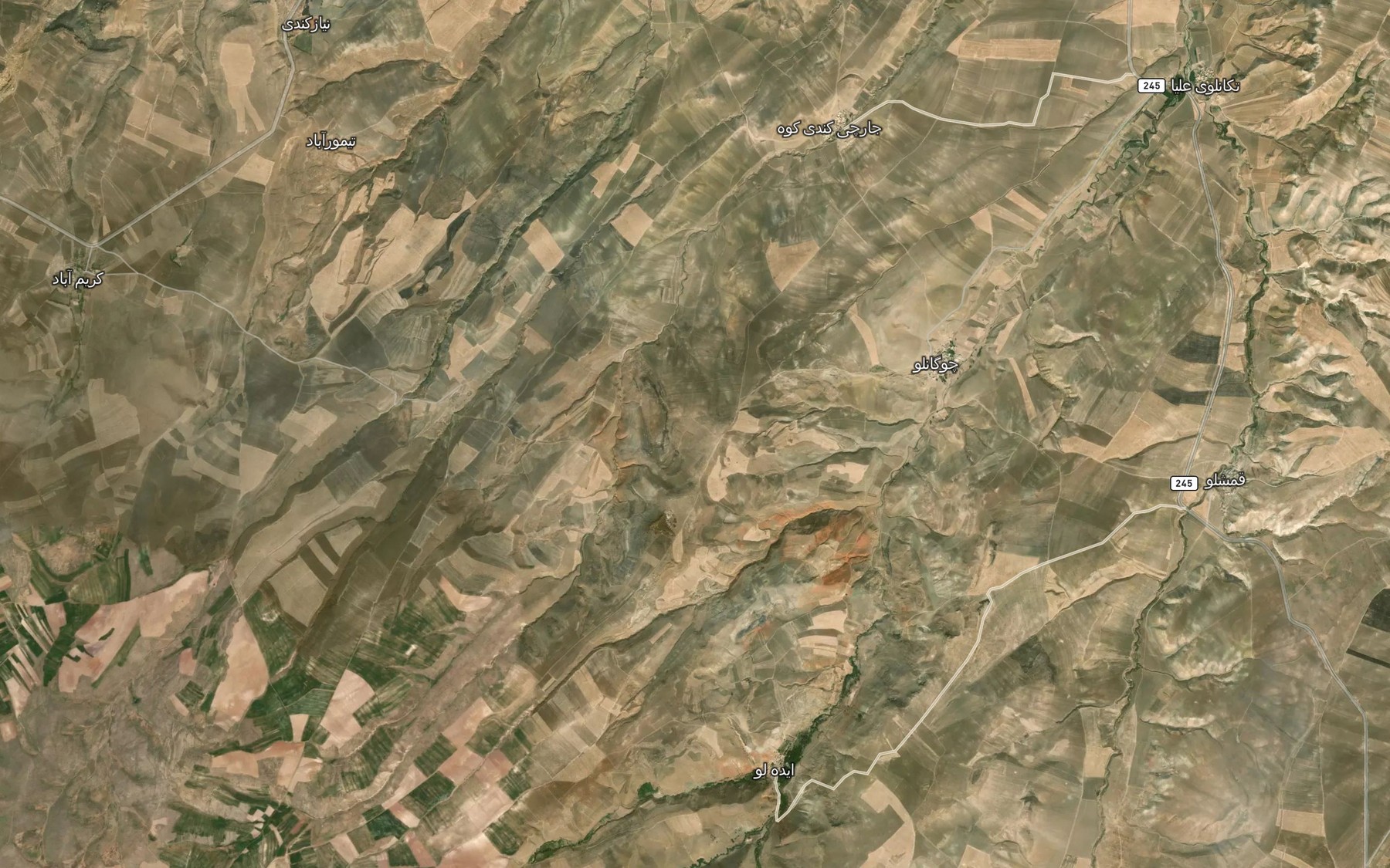 Satellite map of the Tak Bolagh