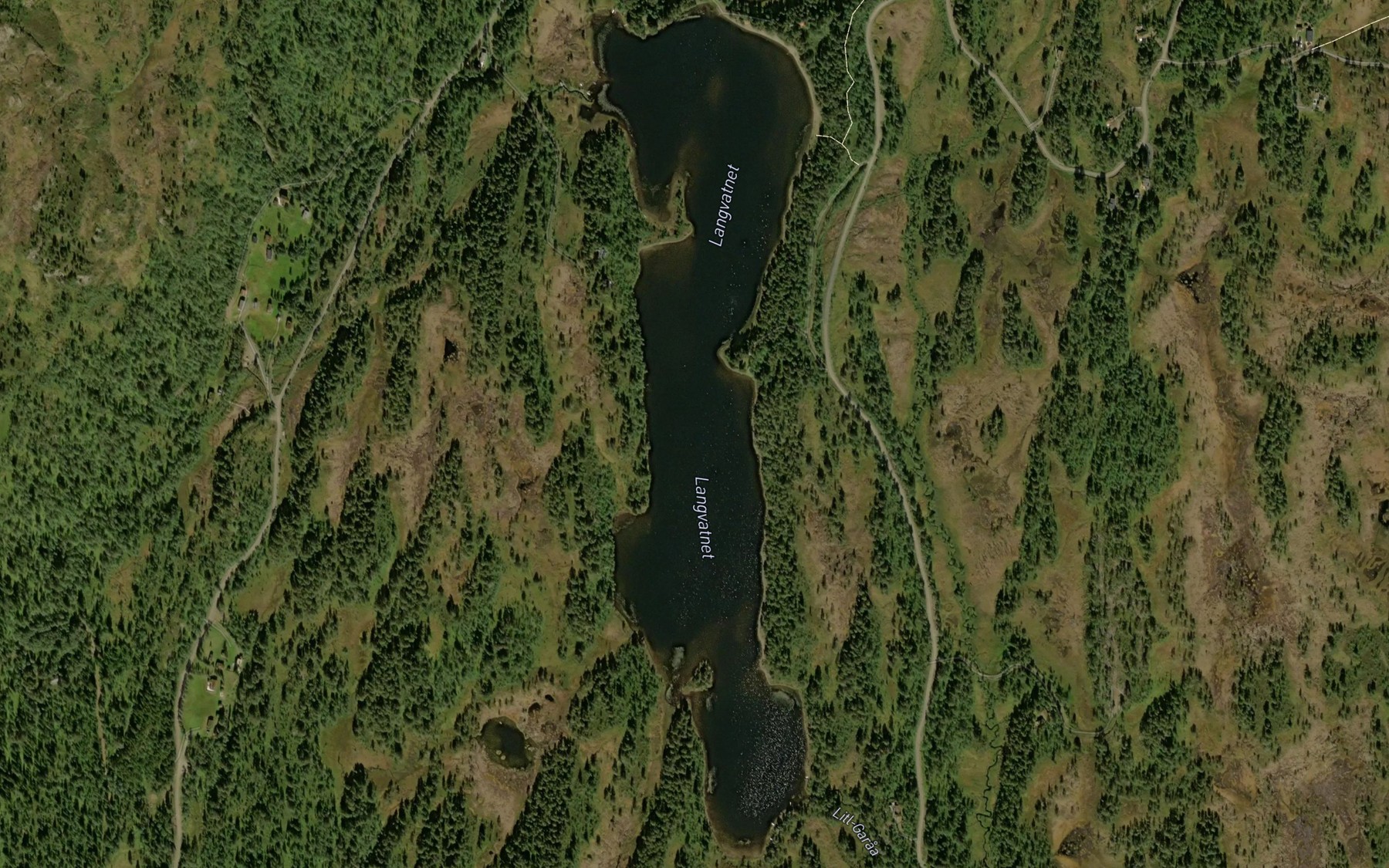 Satellite map of the Langvatnet