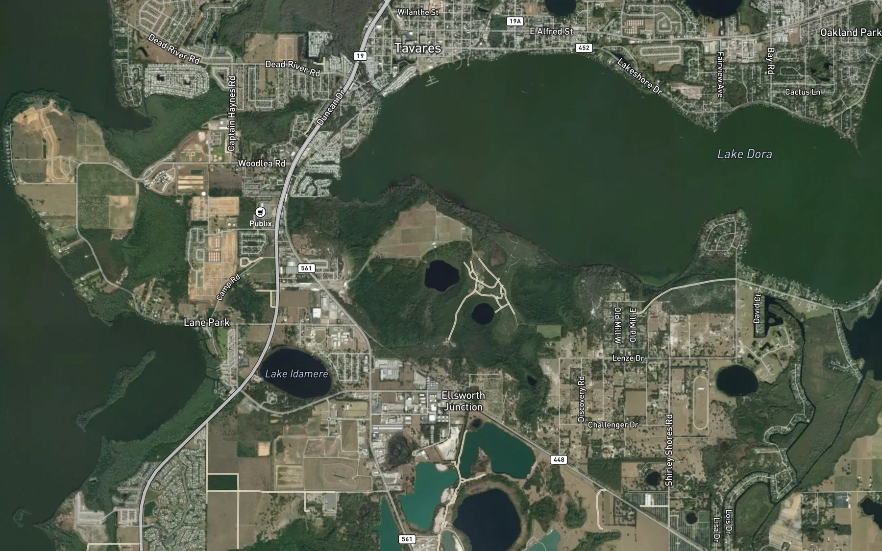 Satellite map of the Lake Newark