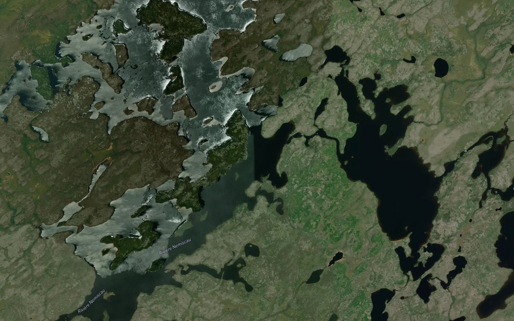 Satellite map of the Lac Biggar